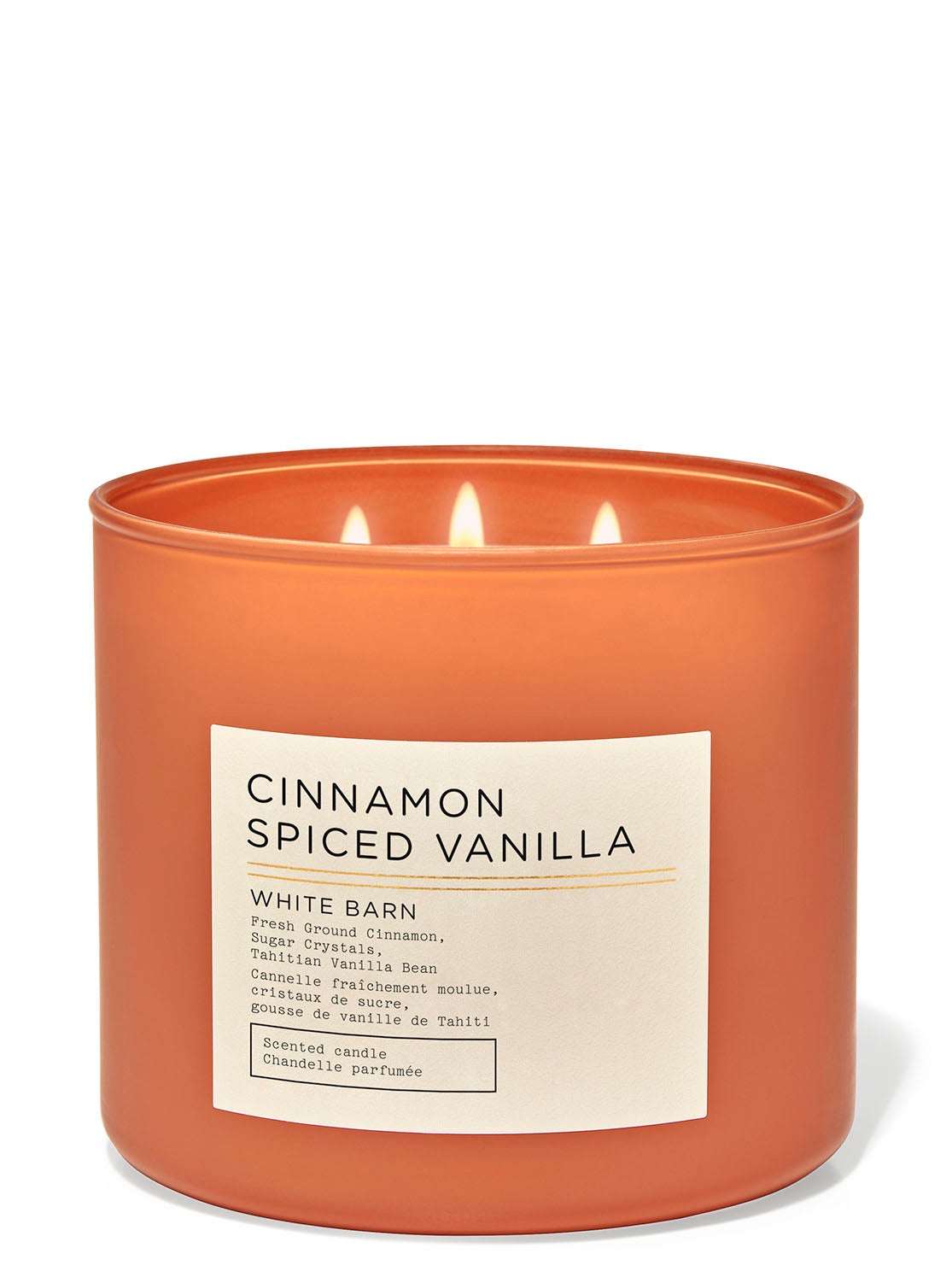 Cinnamon Spiced Vanilla 3Wick Candle Bath and Body Works