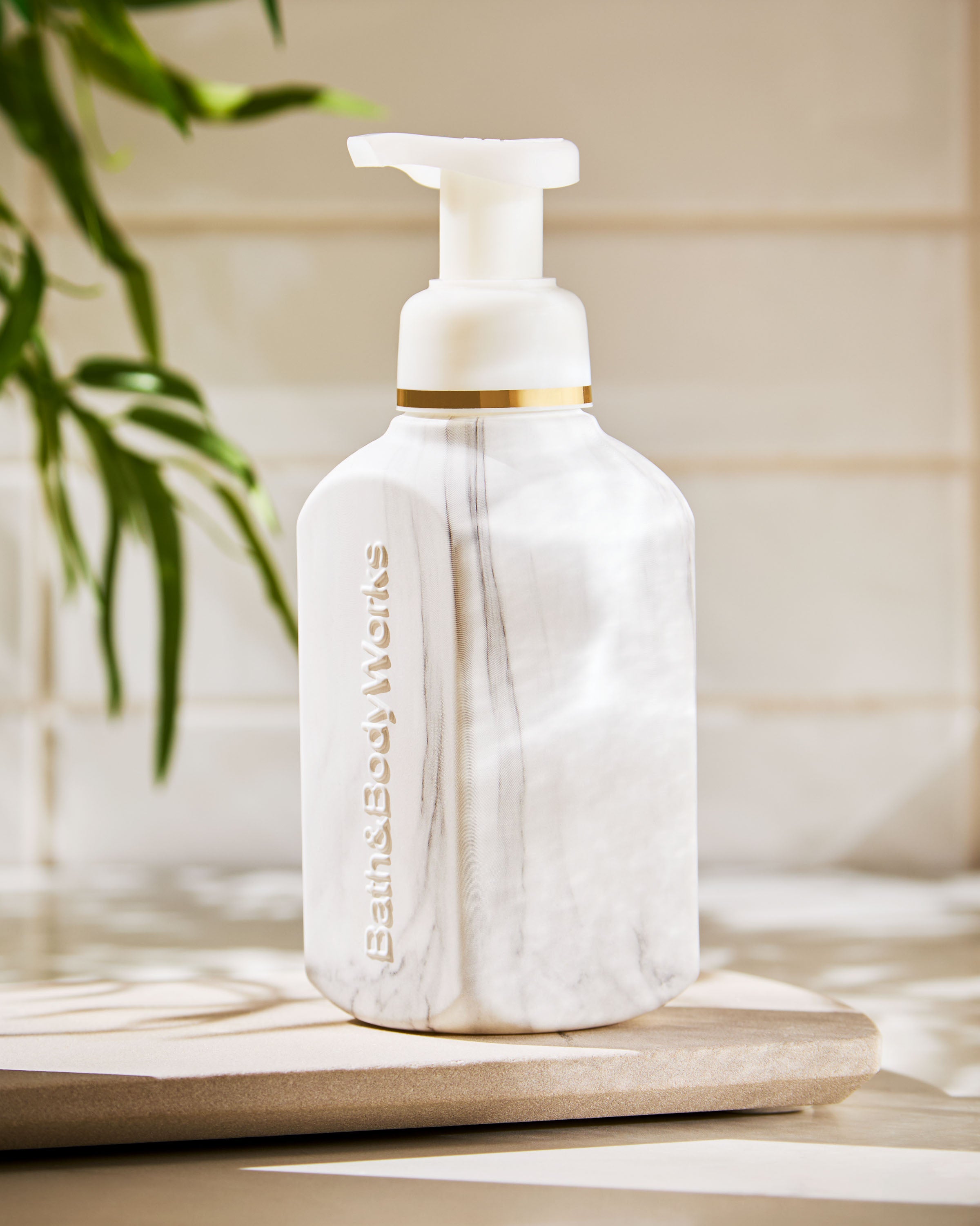 White Marble Gentle & Clean Foaming Hand Soap Dispenser