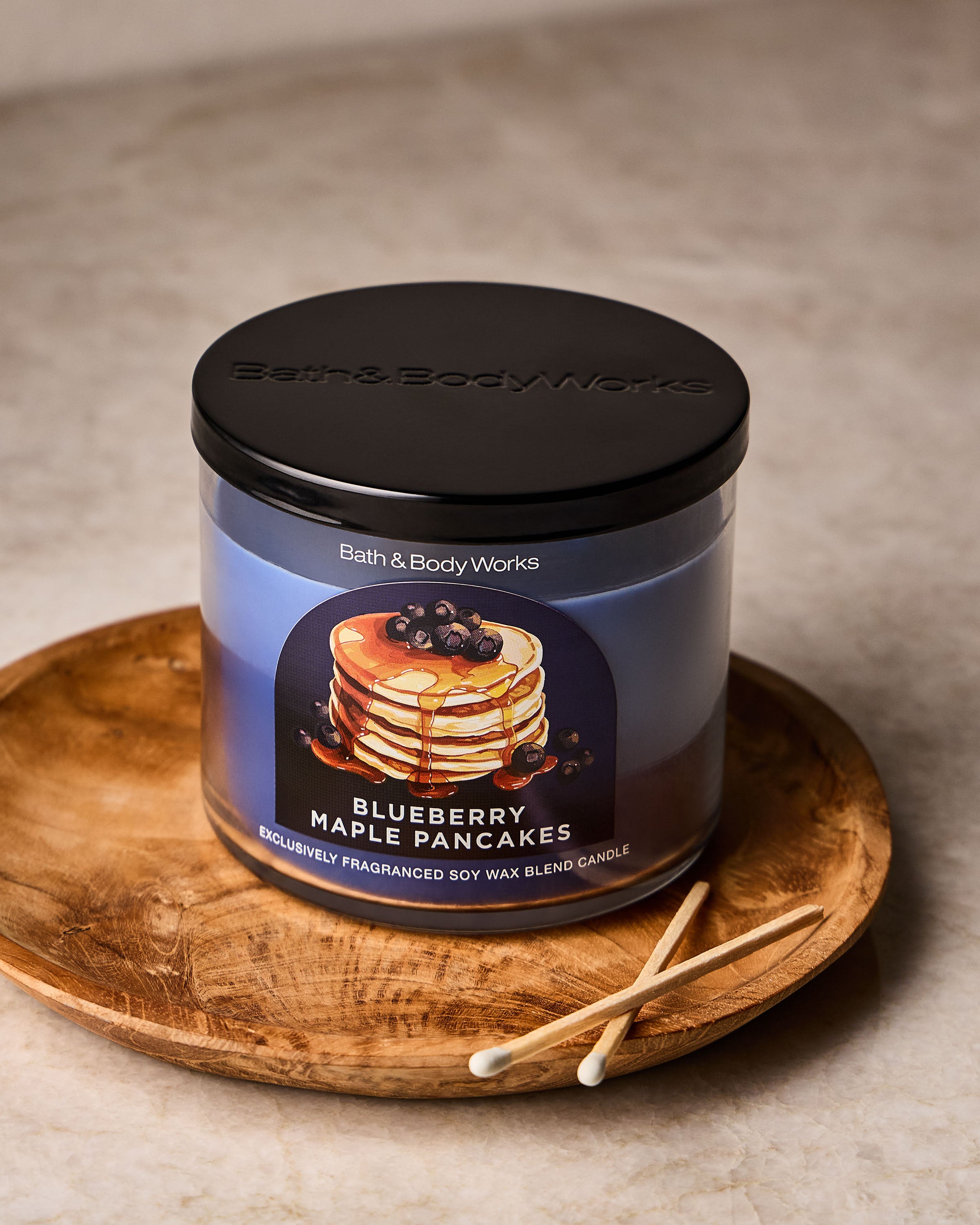 Chandelle à 3 mèches Blueberry Maple Pancakes