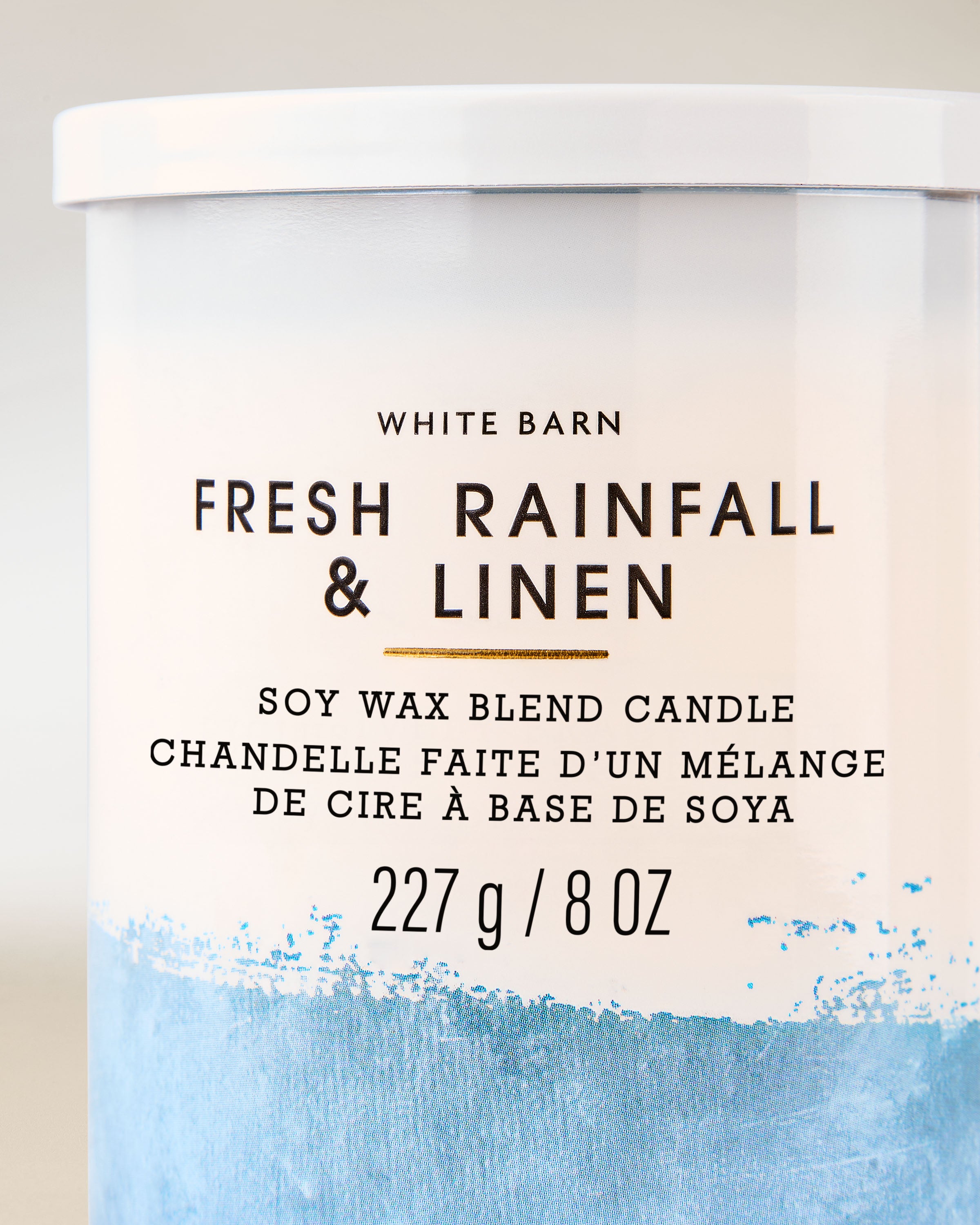 Fresh Rainfall & Linen Single Wick Candle