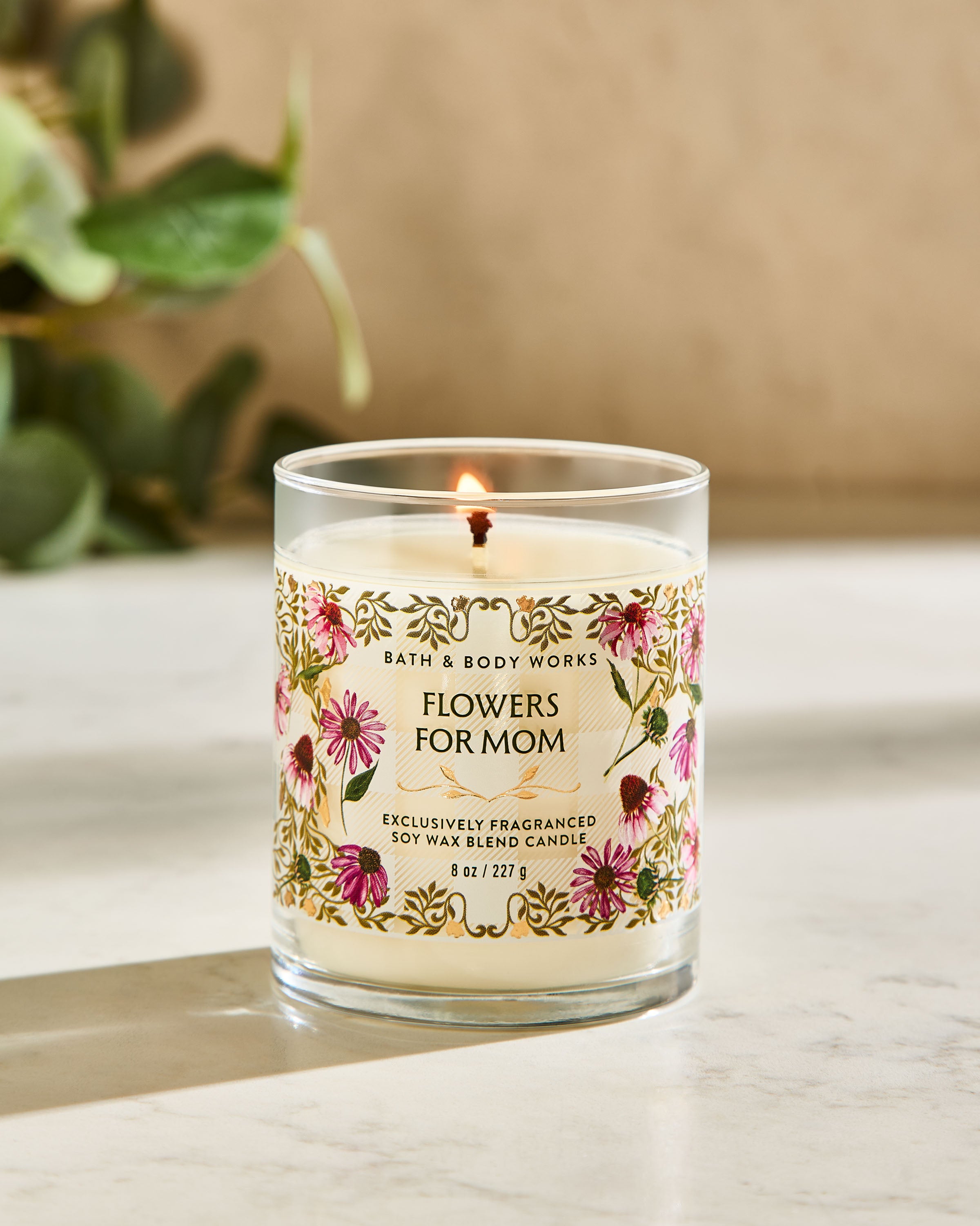 Flowers For Mom Single Wick Candle