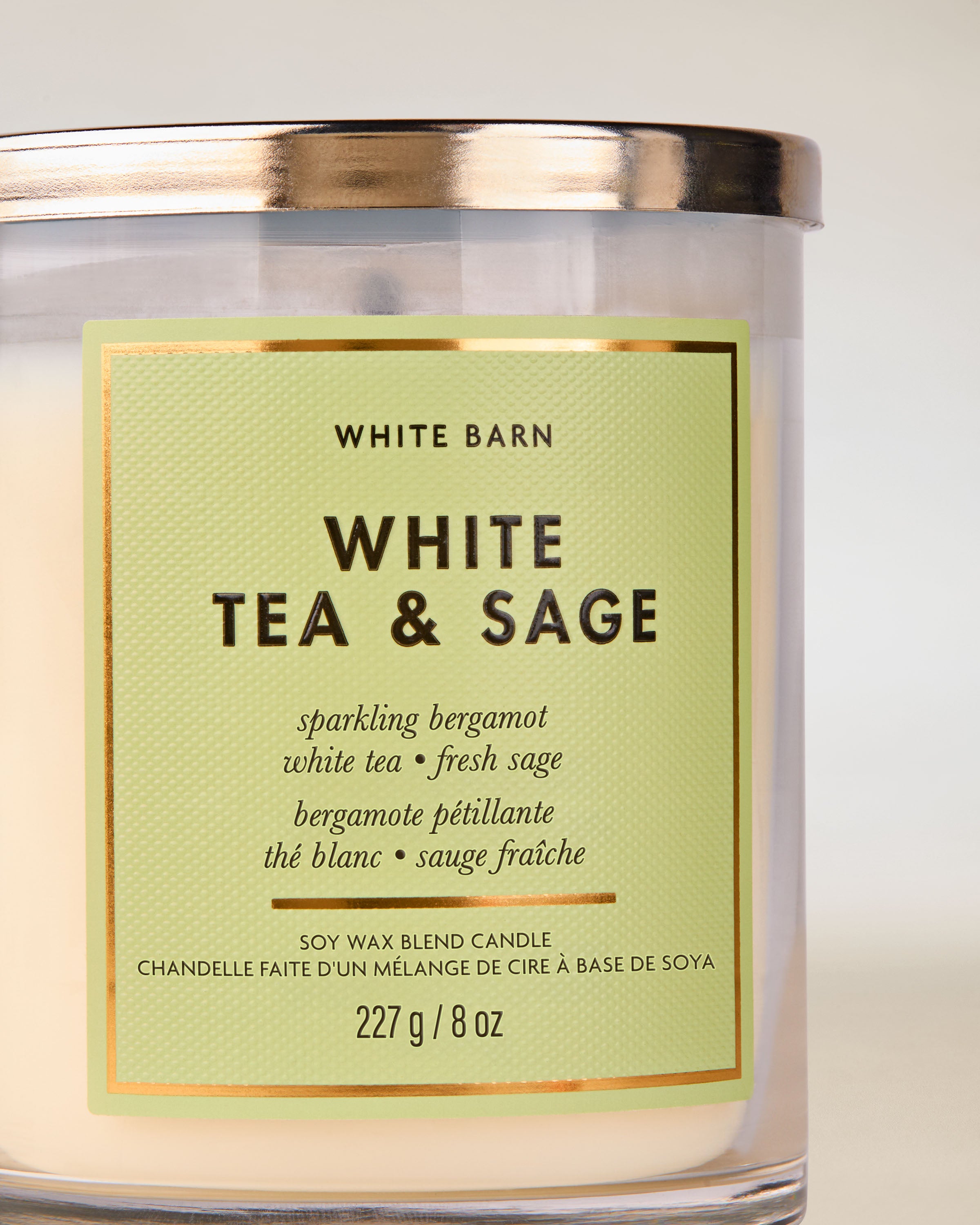 White Tea & Sage Single Wick Candle