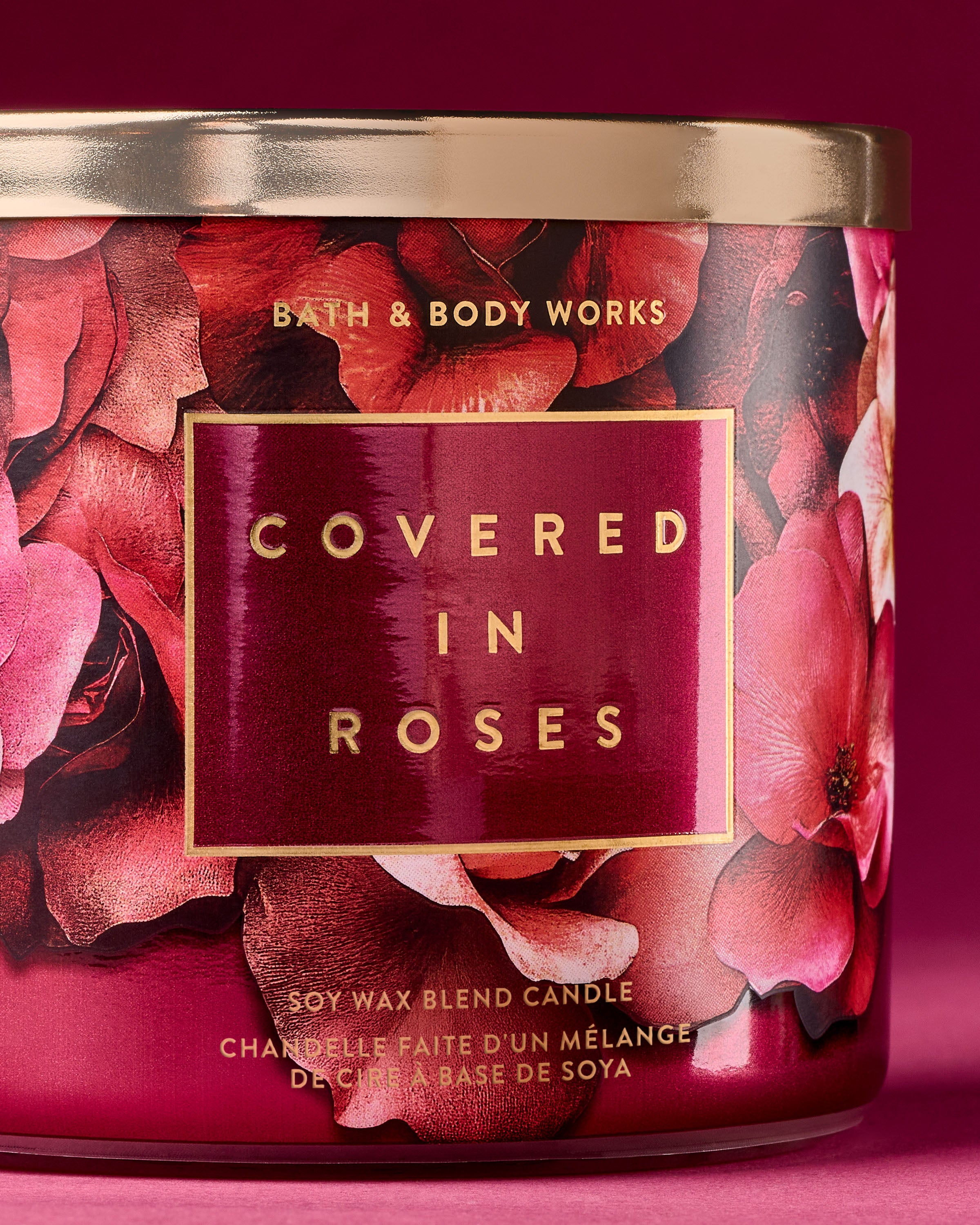Covered In Roses 3-Wick Candle