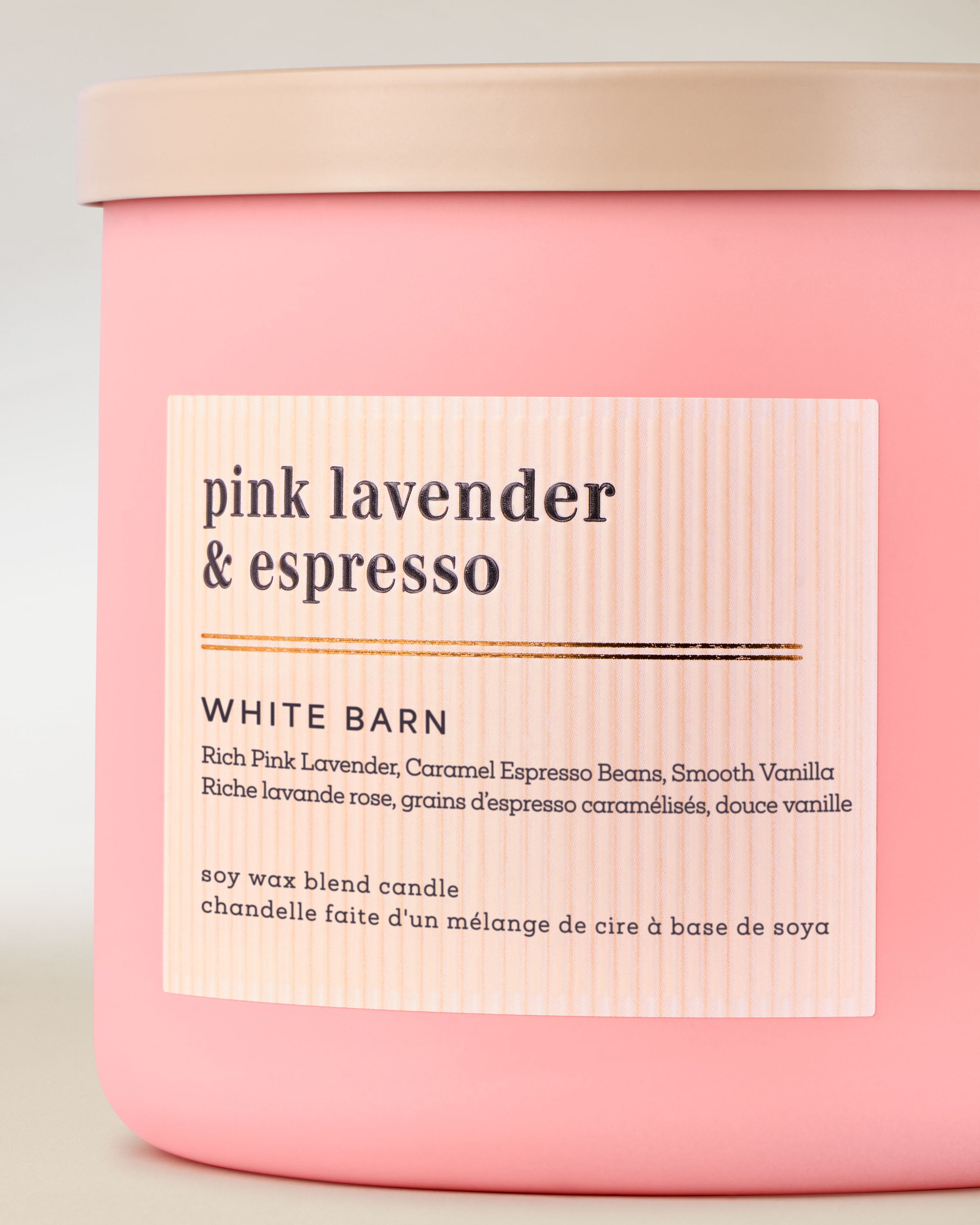 Pink Lavender & Espresso 3-Wick Candle