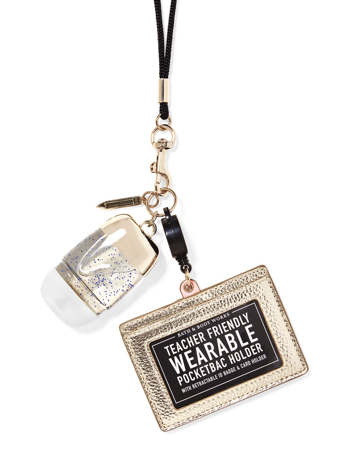 Wearable Gold ID Card PocketBac Holder Bath and Body Works