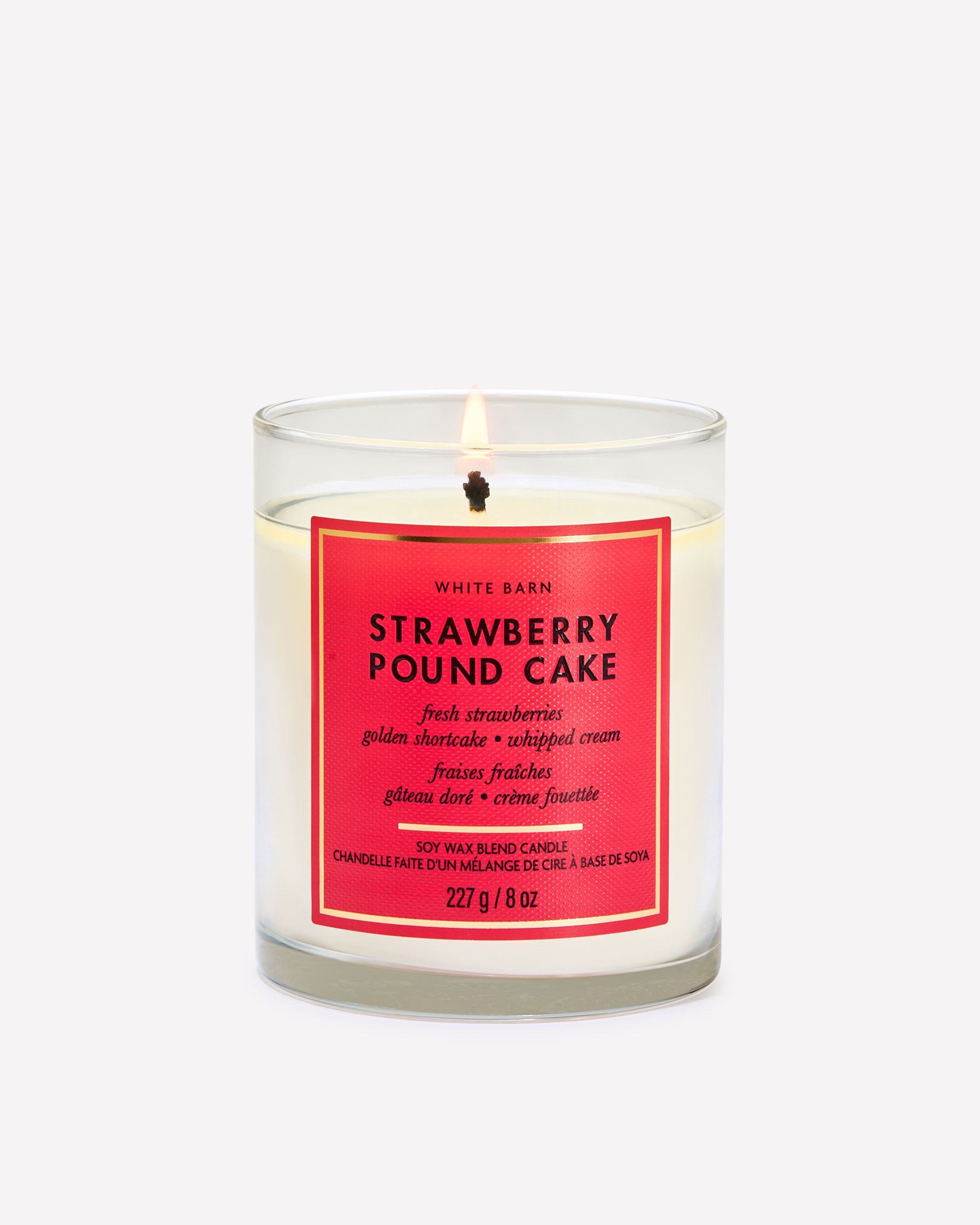 Chandelle à une mèche Strawberry Pound Cake