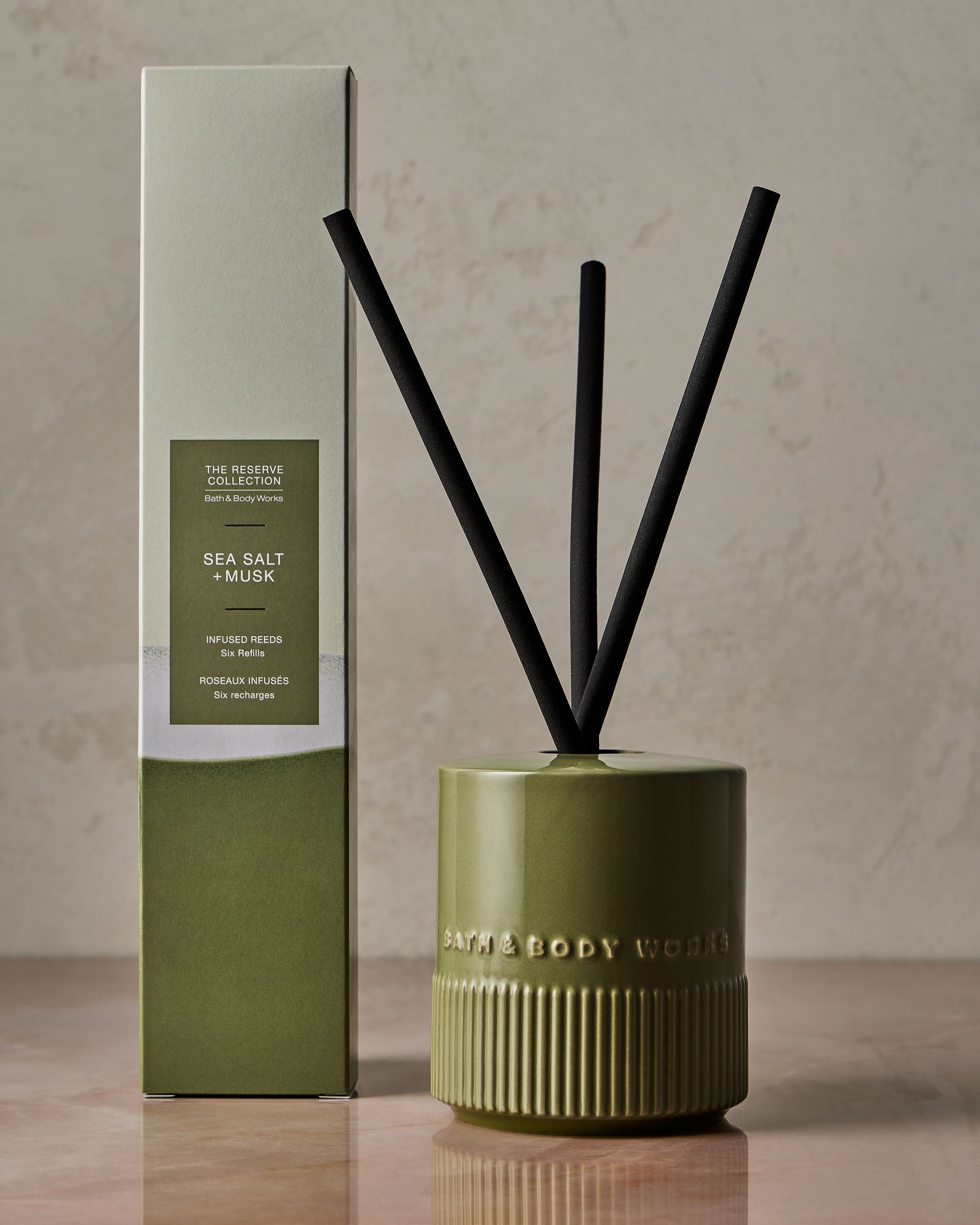 Roseaux infusés sans liquide Sea Salt + Musk