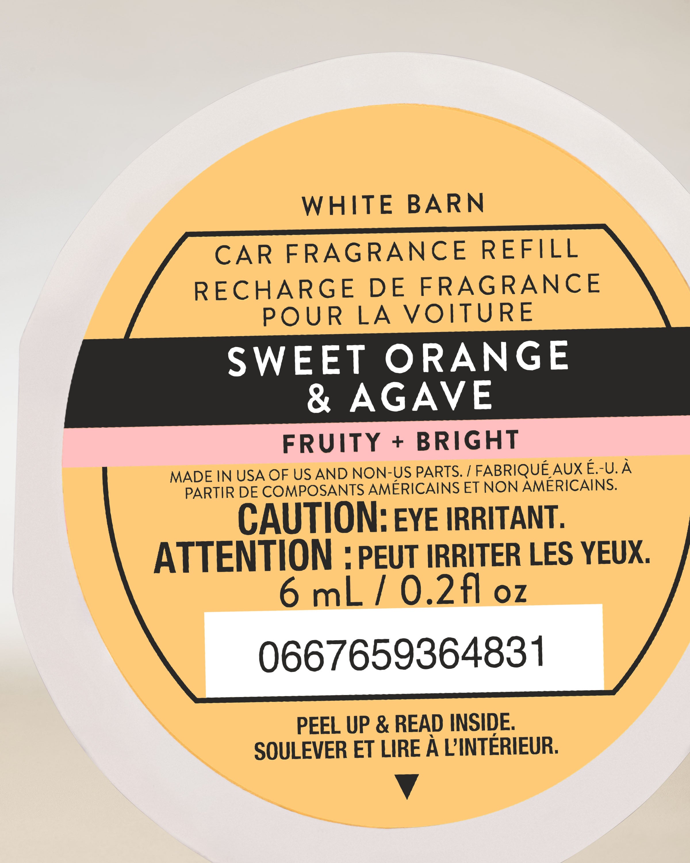 Sweet Orange & Agave Car Fragrance Refill