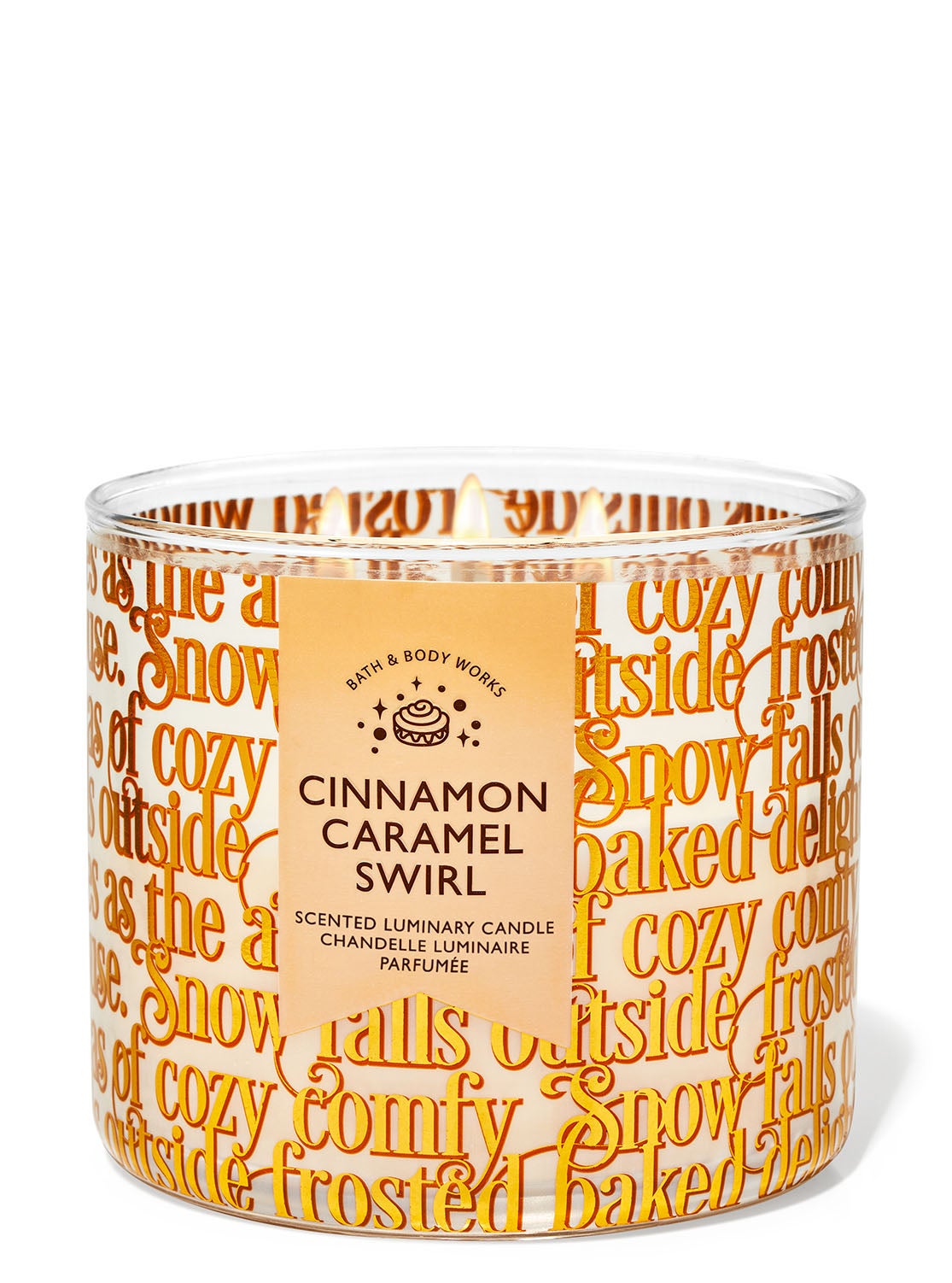 Chandelle à 3 mèches Cinnamon Caramel Swirl | Bath and Body Works