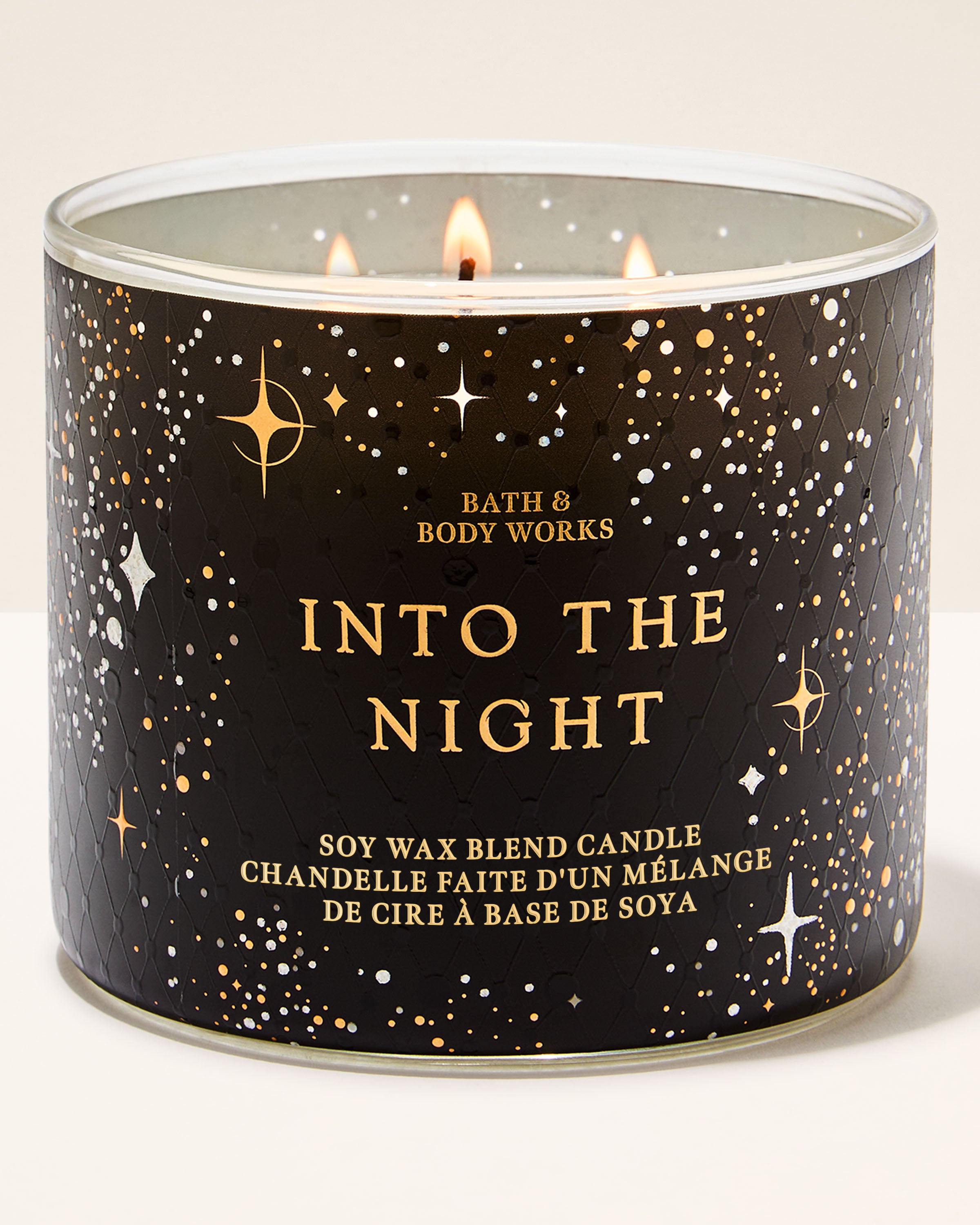 専用 Bath & Body Works Candle Body Wash Into the Night 3-Wick Candle | Bath & Body Works