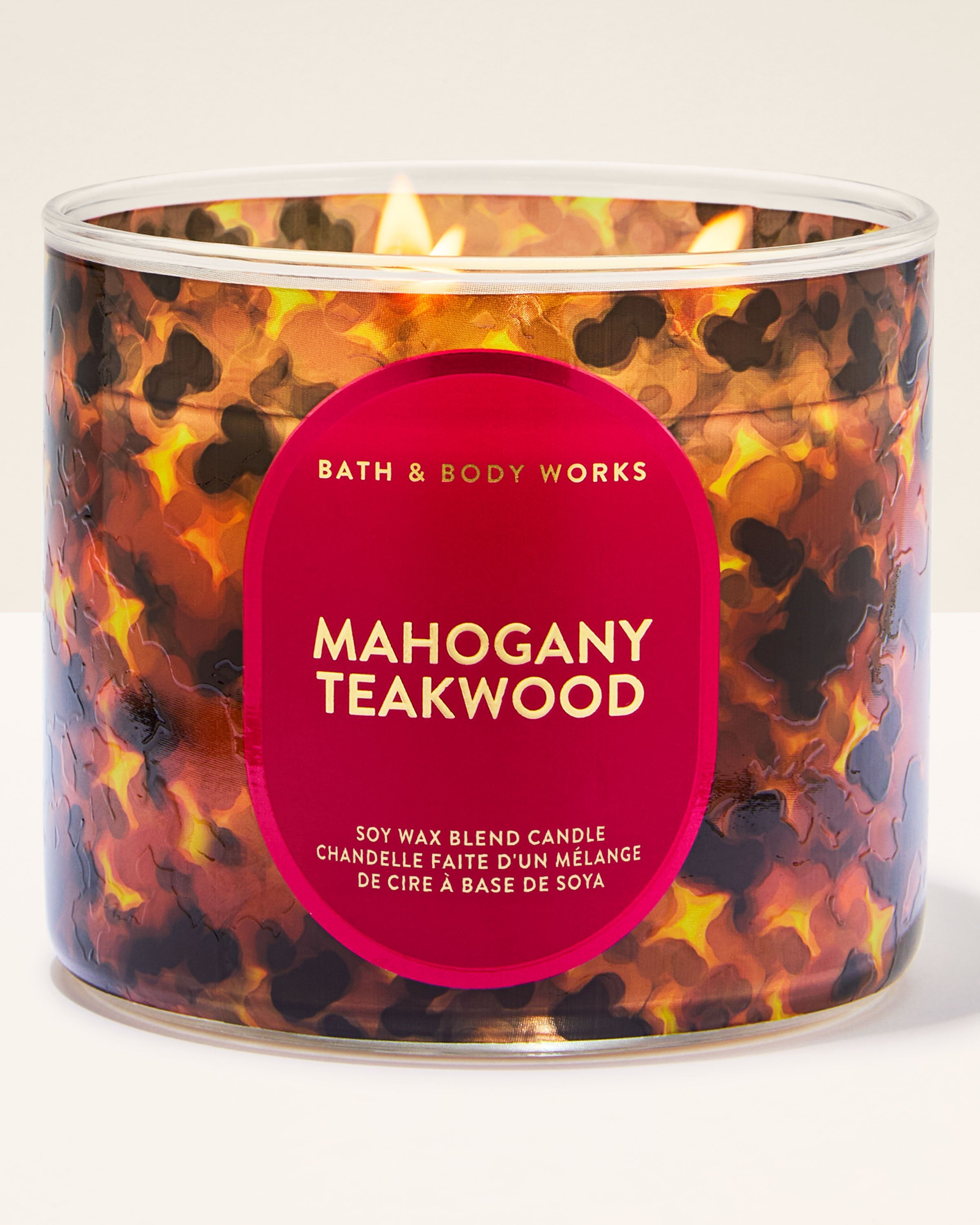 Mahogany Teakwood 3-Wick Candle