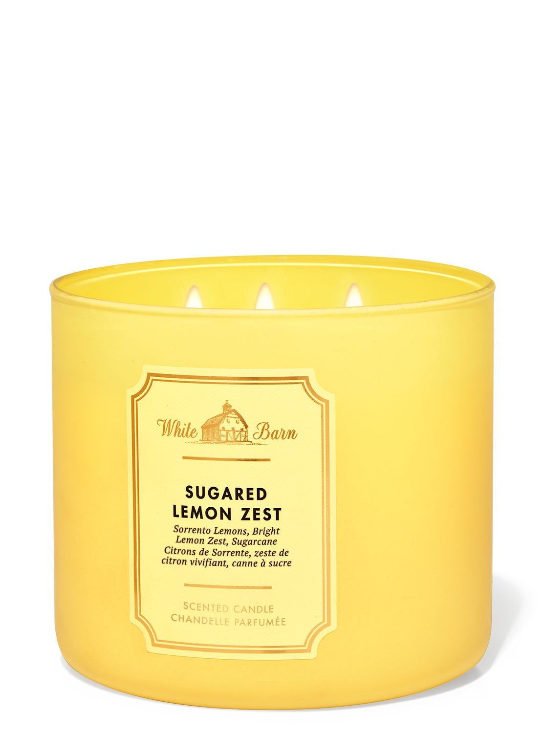 Sugared Lemon Zest 3Wick Candle Bath and Body Works