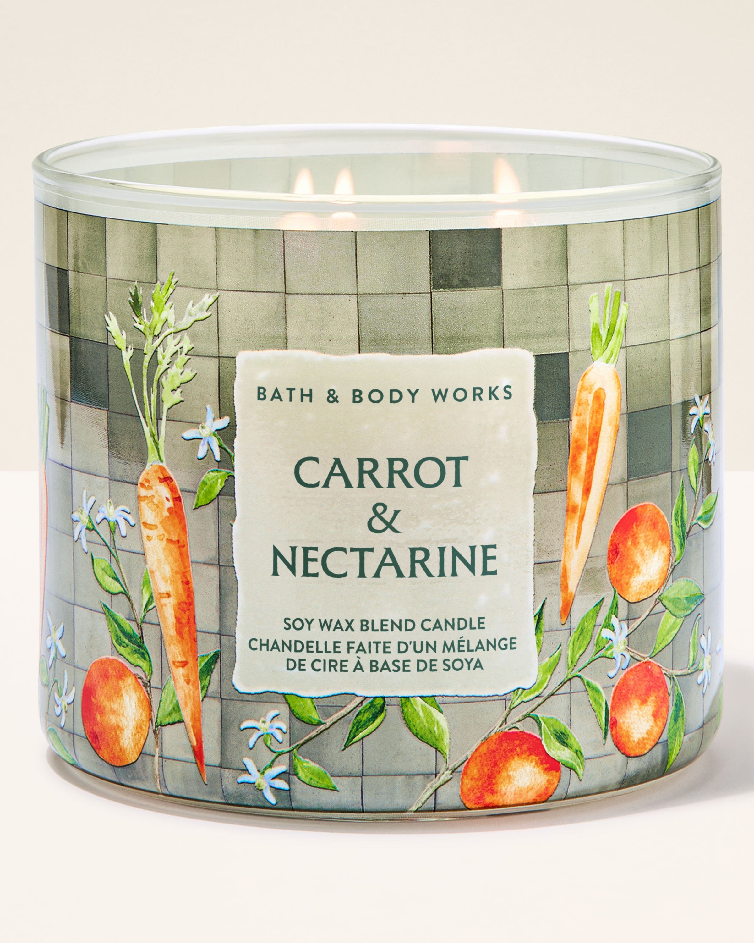 Carrot & Nectarine 3-Wick Candle