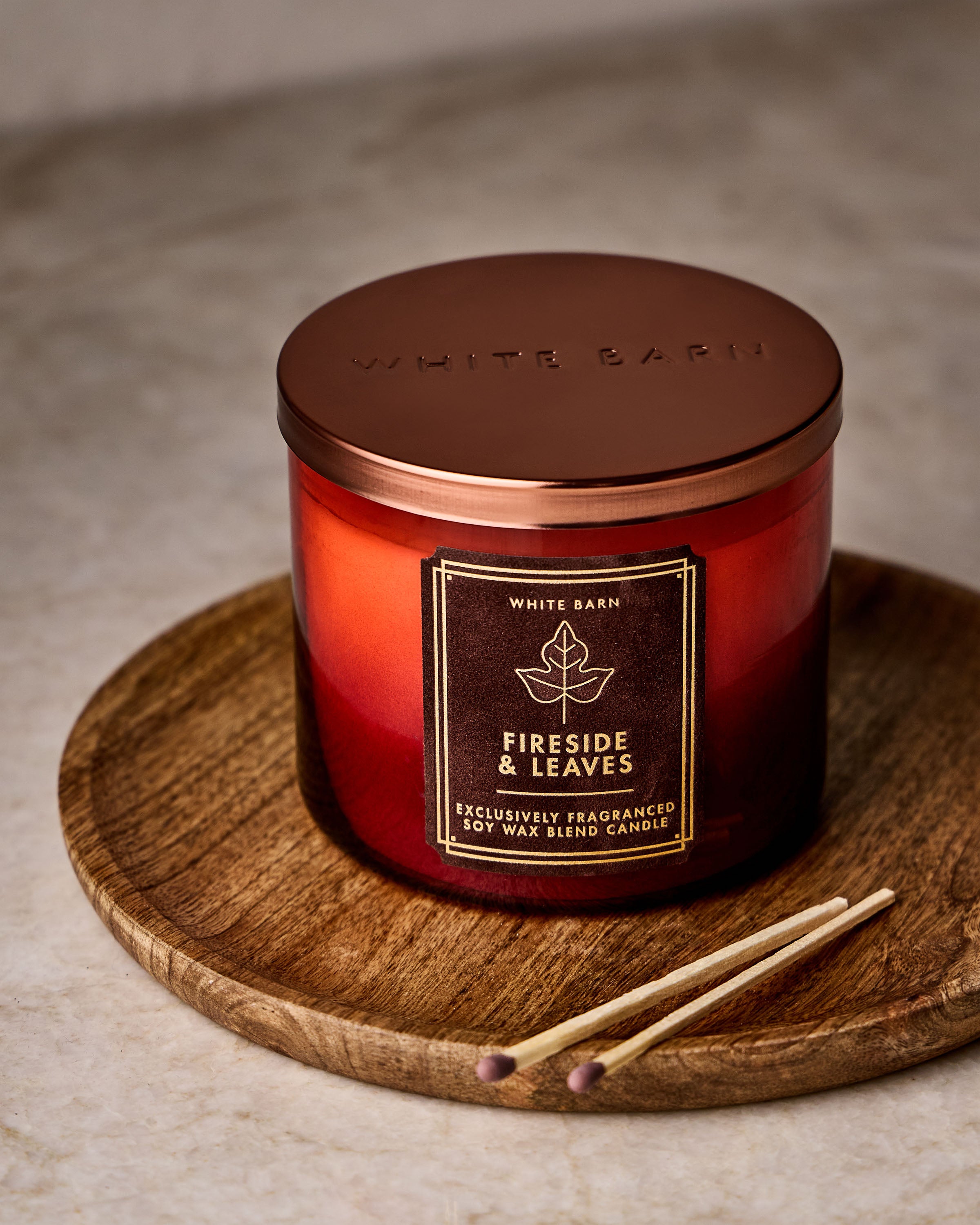 Fireside & Leaves 3-Wick Candle