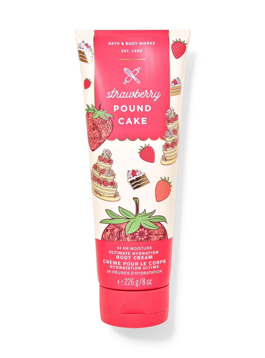 Strawberry Pound Cake Ultimate Hydration Body Cream Bath and Body Works