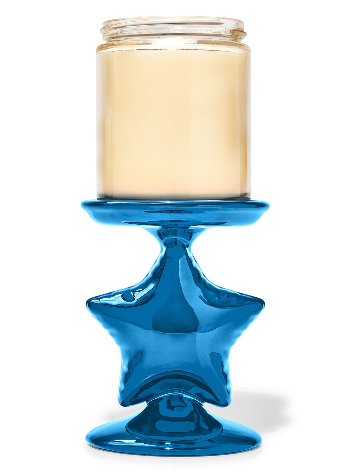 Blue Star Pedestal Single Wick Candle Holder Bath and Body Works
