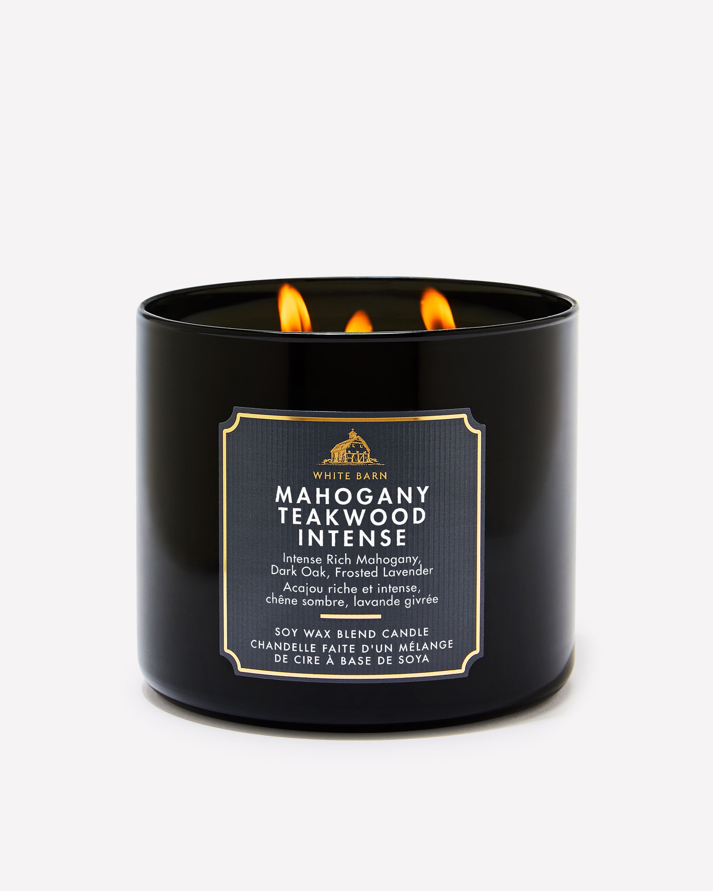 Chandelle à 3 mèches Mahogany Teakwood Intense