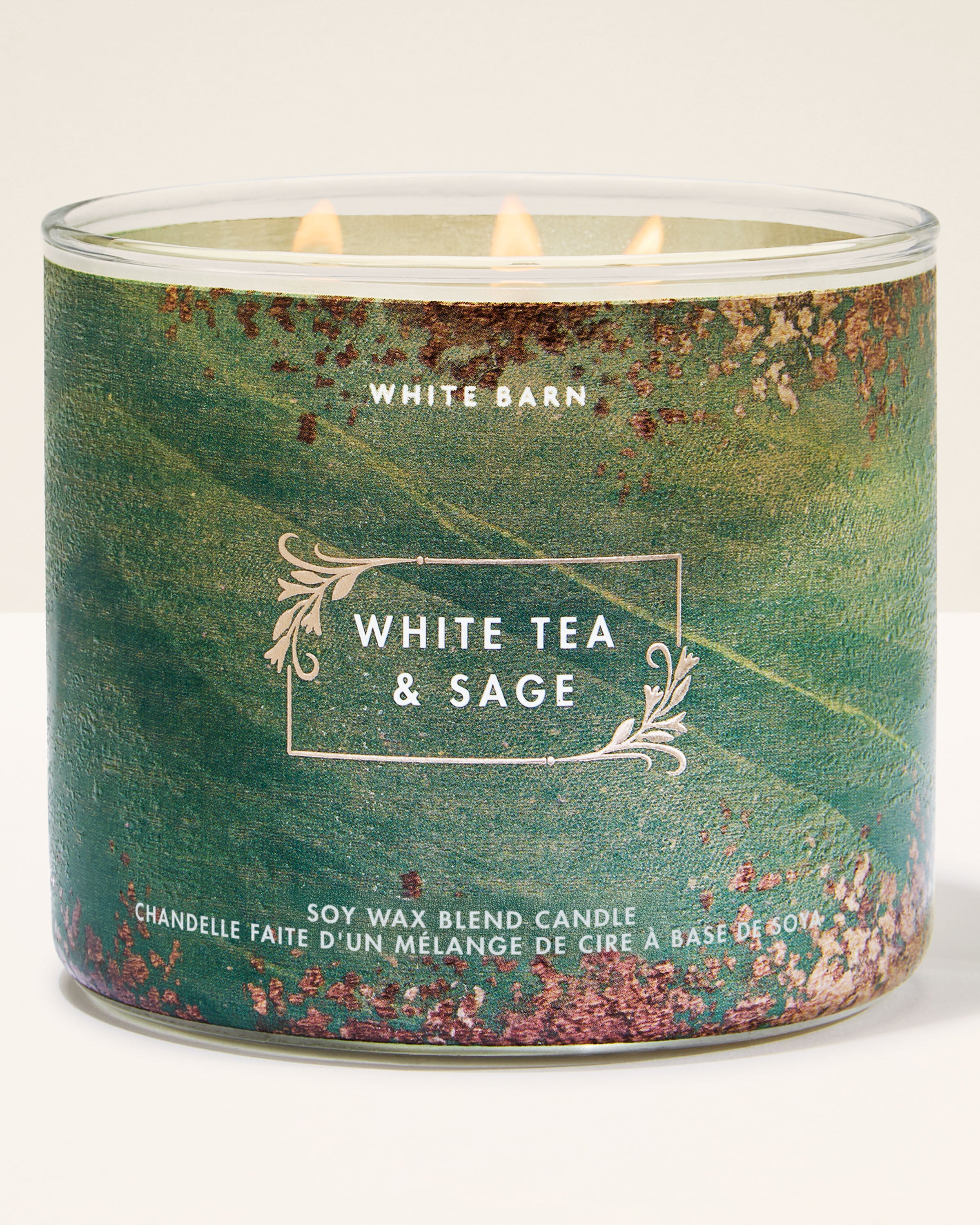 White Tea & Sage 3-Wick Candle