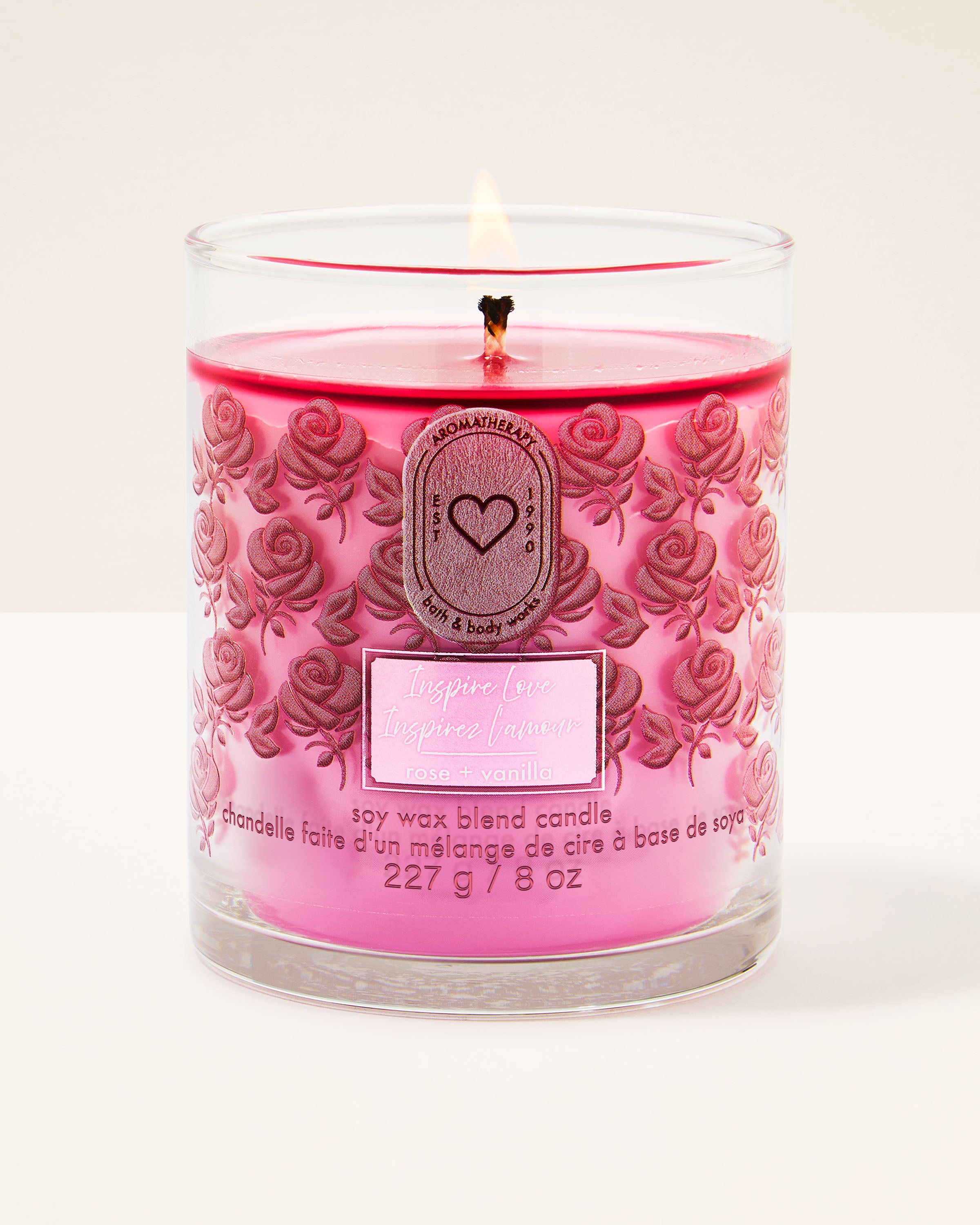 Rose Vanilla Single Wick Candle