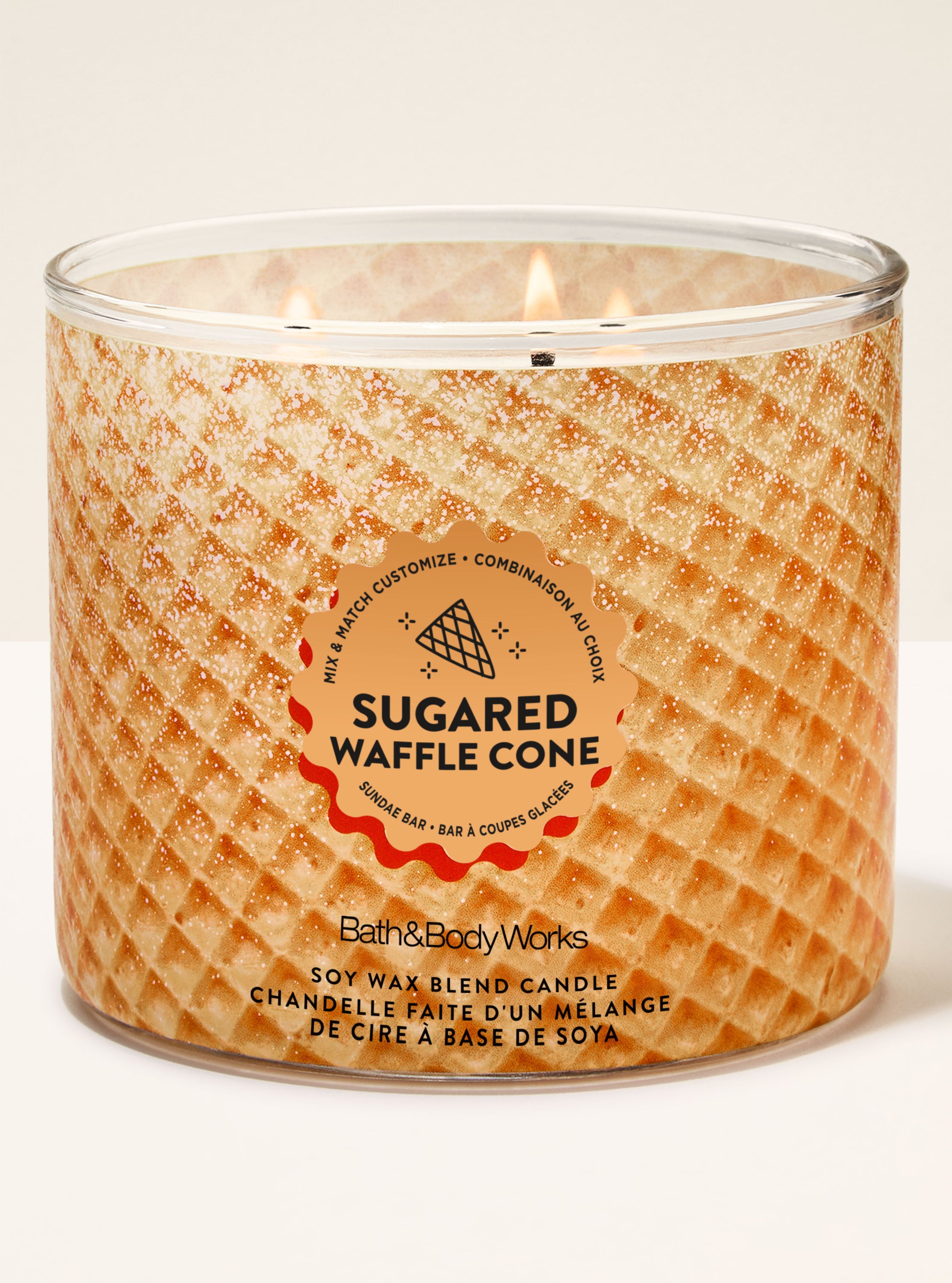 Sugared Waffle Cone 3-Wick Candle