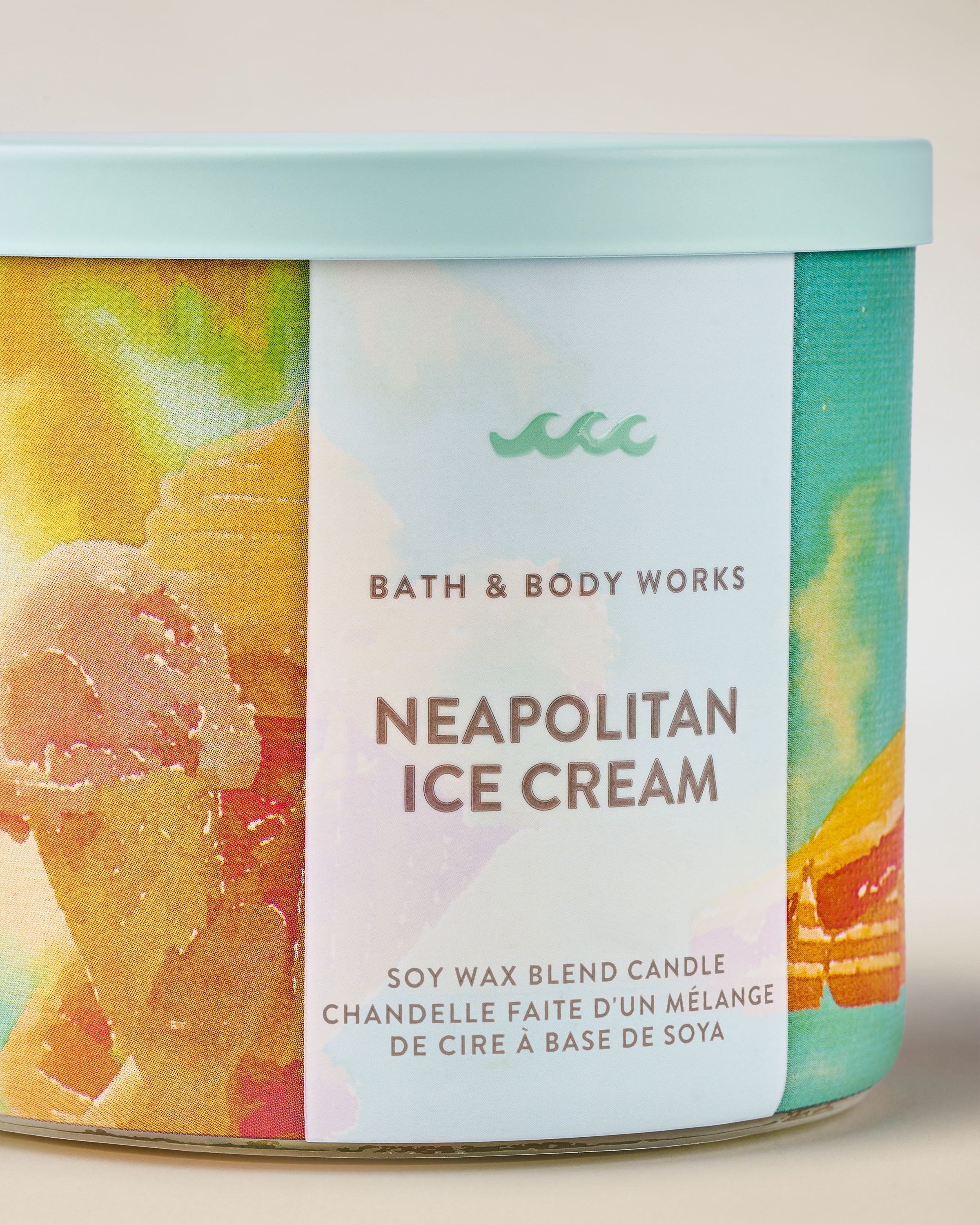 Neapolitan Ice Cream 3-Wick Candle