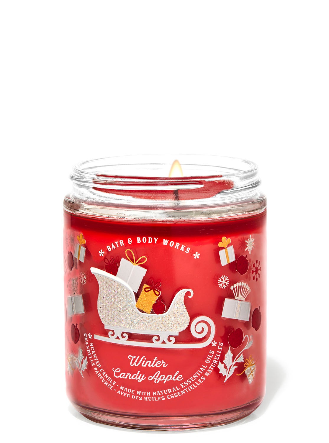 Winter Candy Apple Single Wick Candle Bath and Body Works