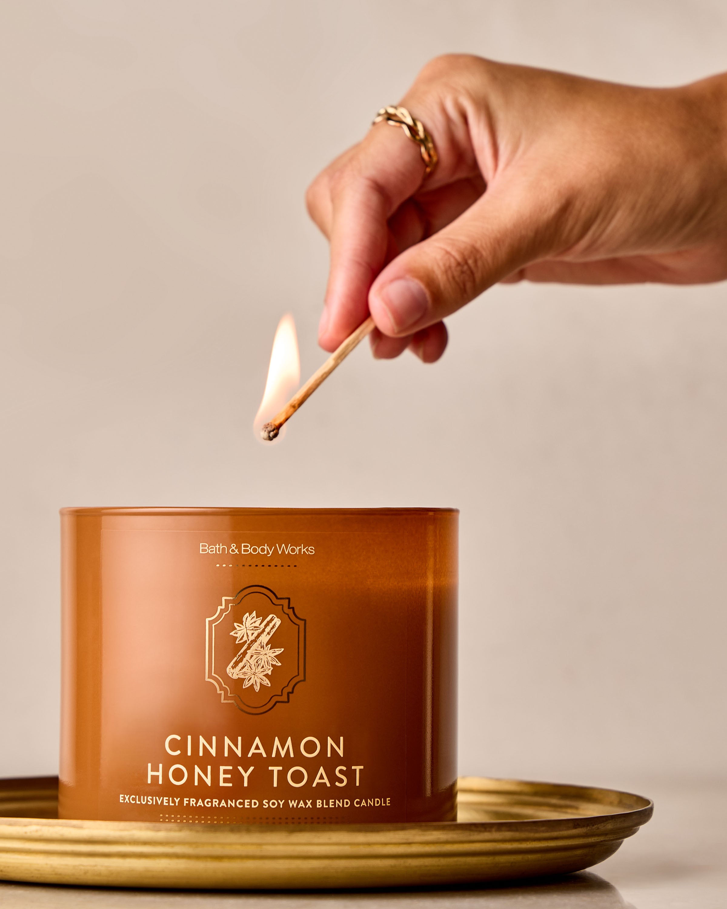 Chandelle à 3 mèches Cinnamon Honey Toast