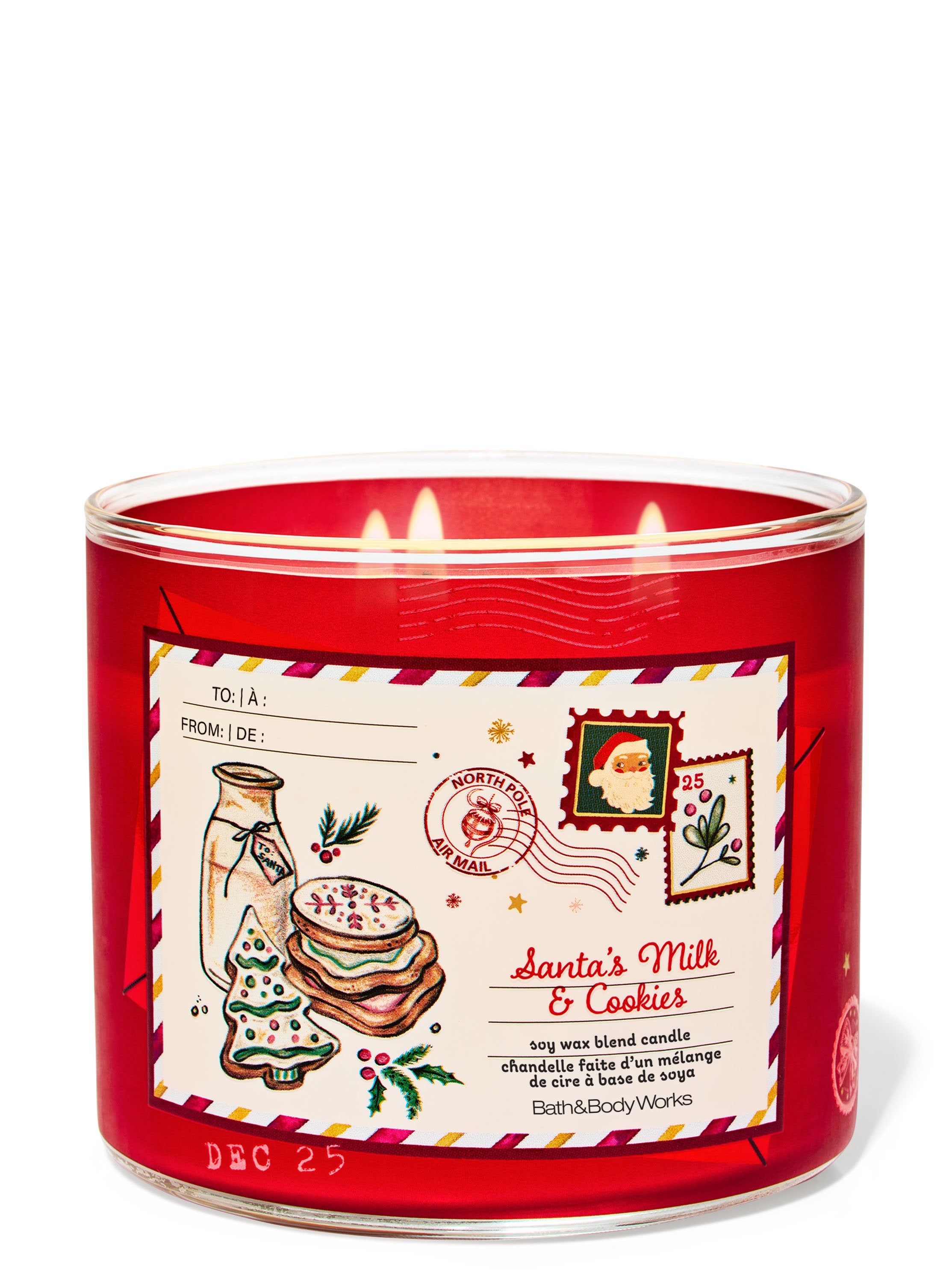 Santa's Milk & Cookies 3-Wick Candle