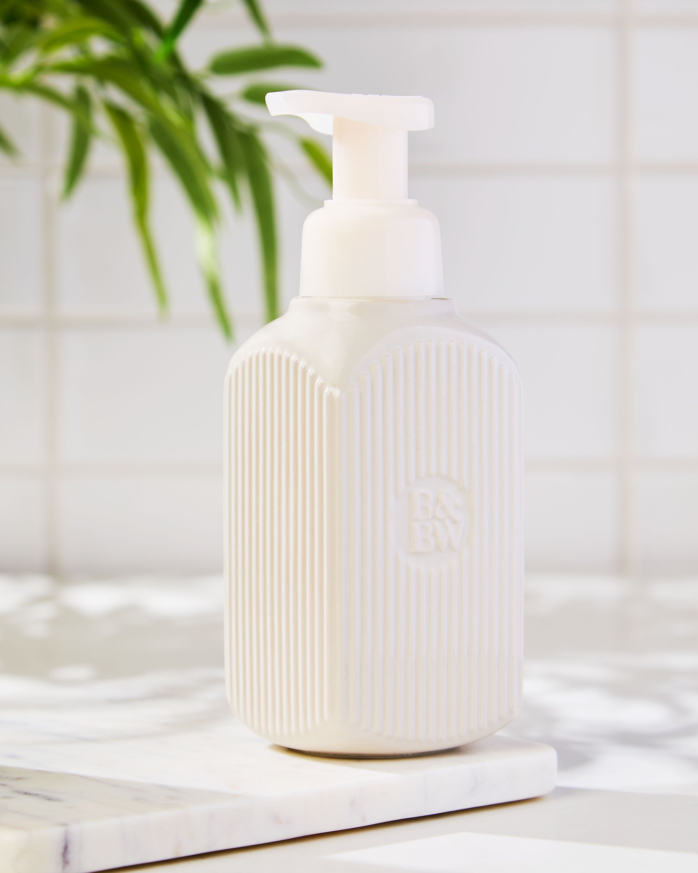Cream Ceramic Gentle & Clean Foaming Hand Soap Dispenser