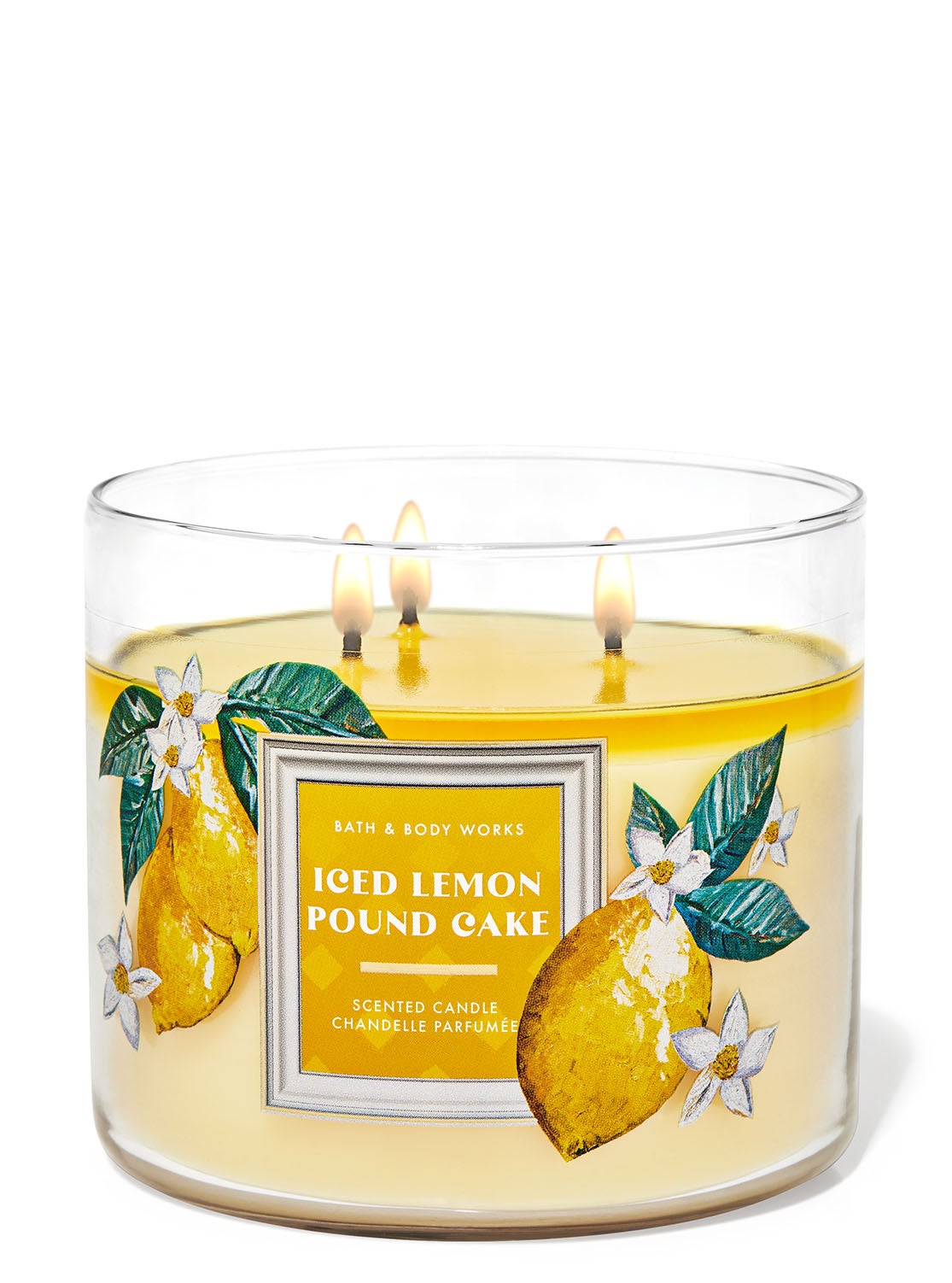 Iced Lemon Pound Cake 3Wick Candle Bath and Body Works