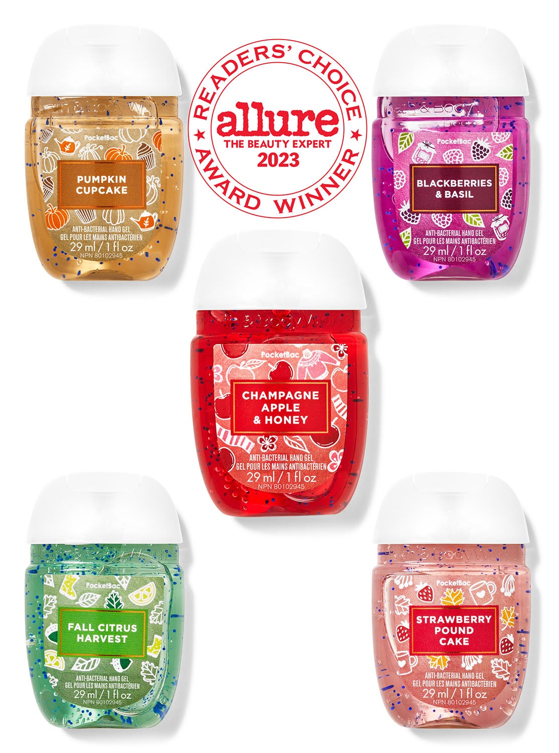 Autumn Delights PocketBac Hand Sanitizers, 5Pack Bath and Body Works