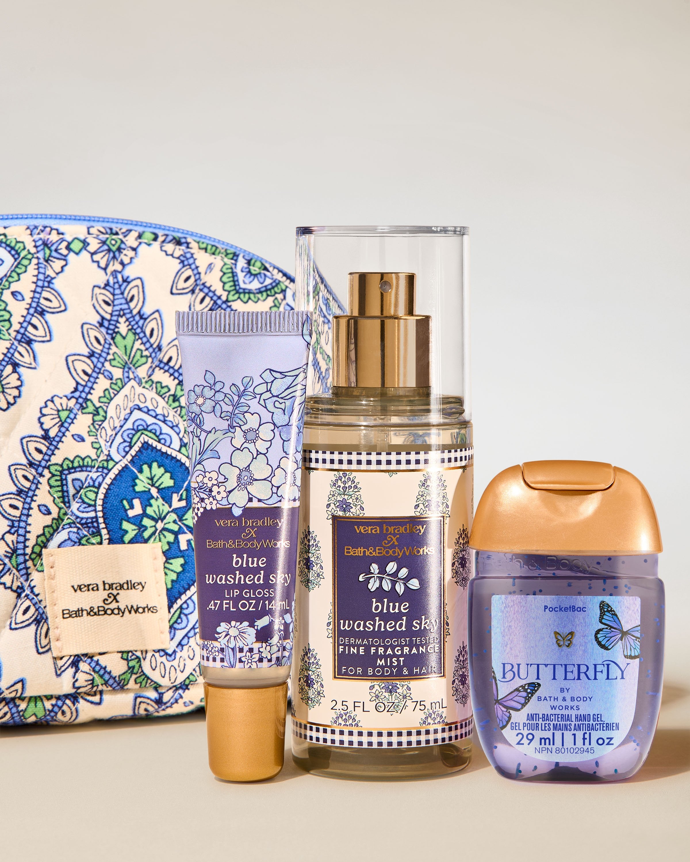 Vera Bradley Blue Paisley Gift Set