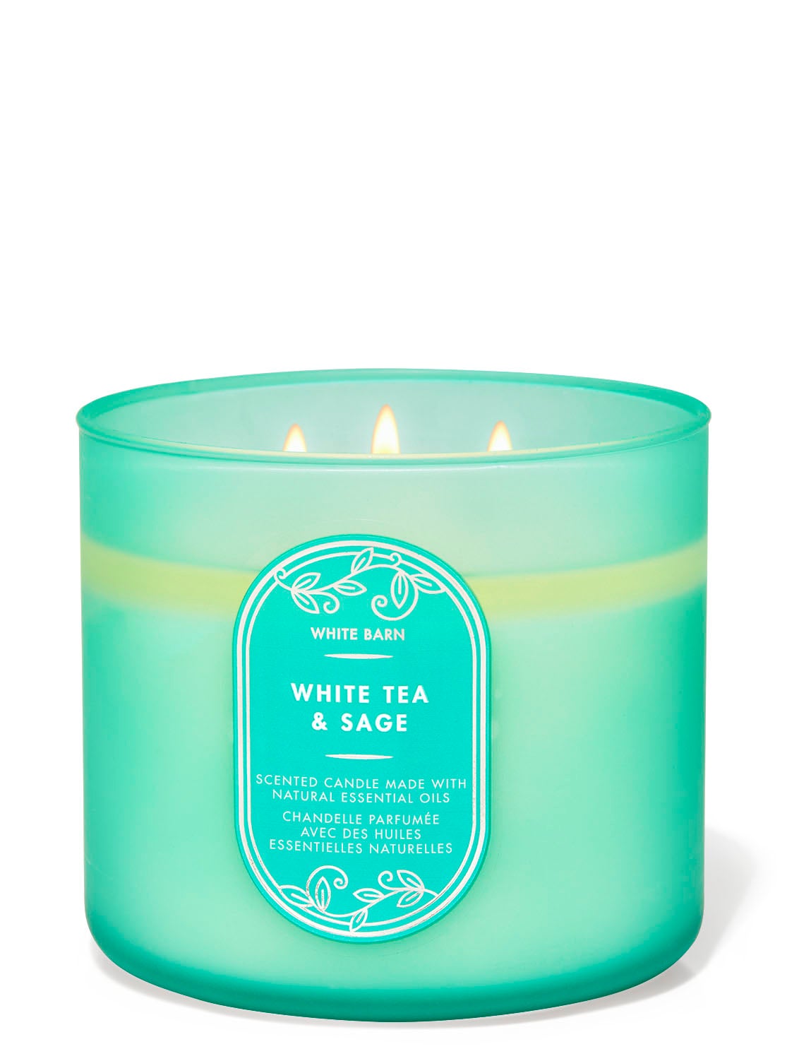 White Tea & Sage 3Wick Candle Bath and Body Works