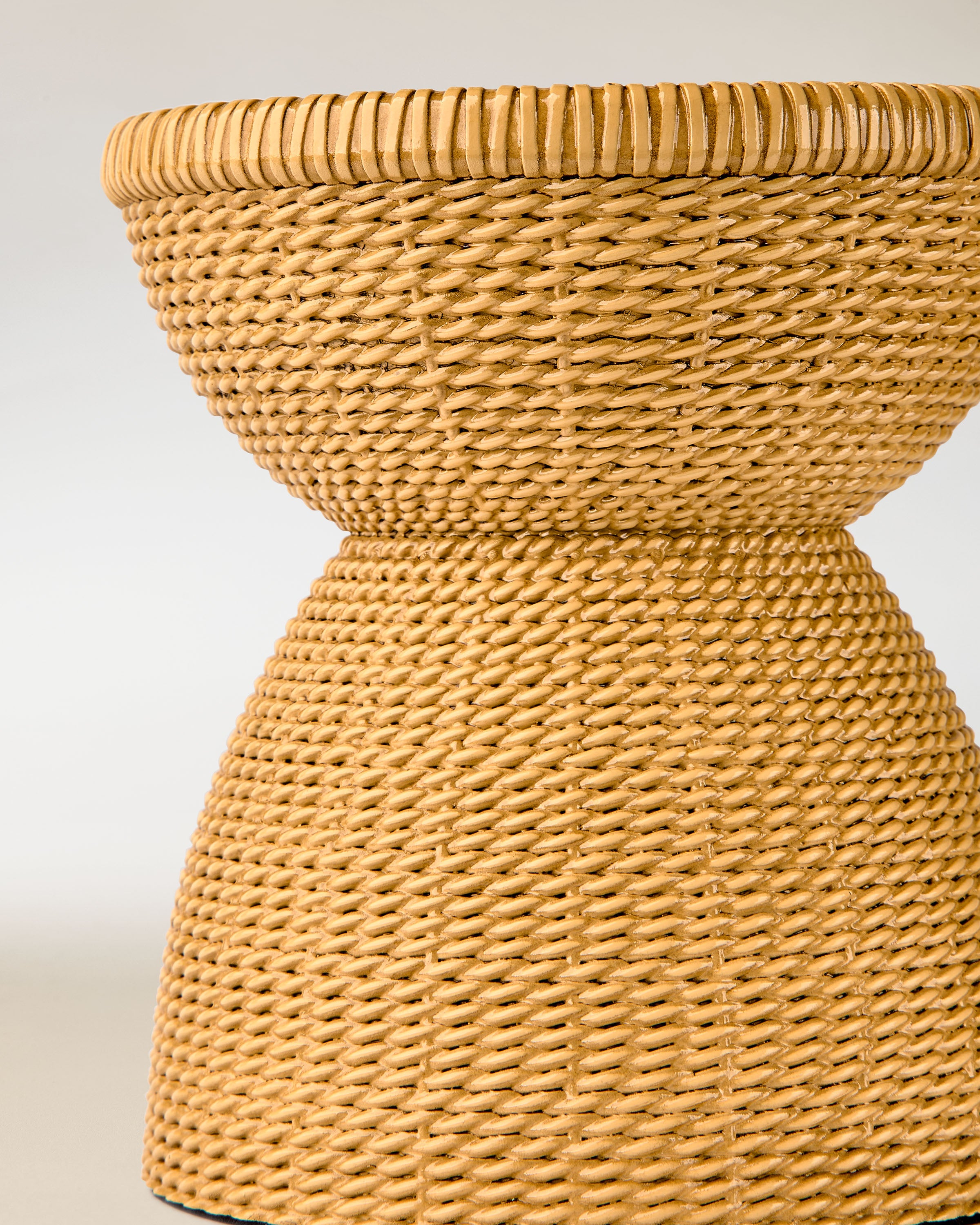 Woven Pedestal 3-Wick Candle Holder