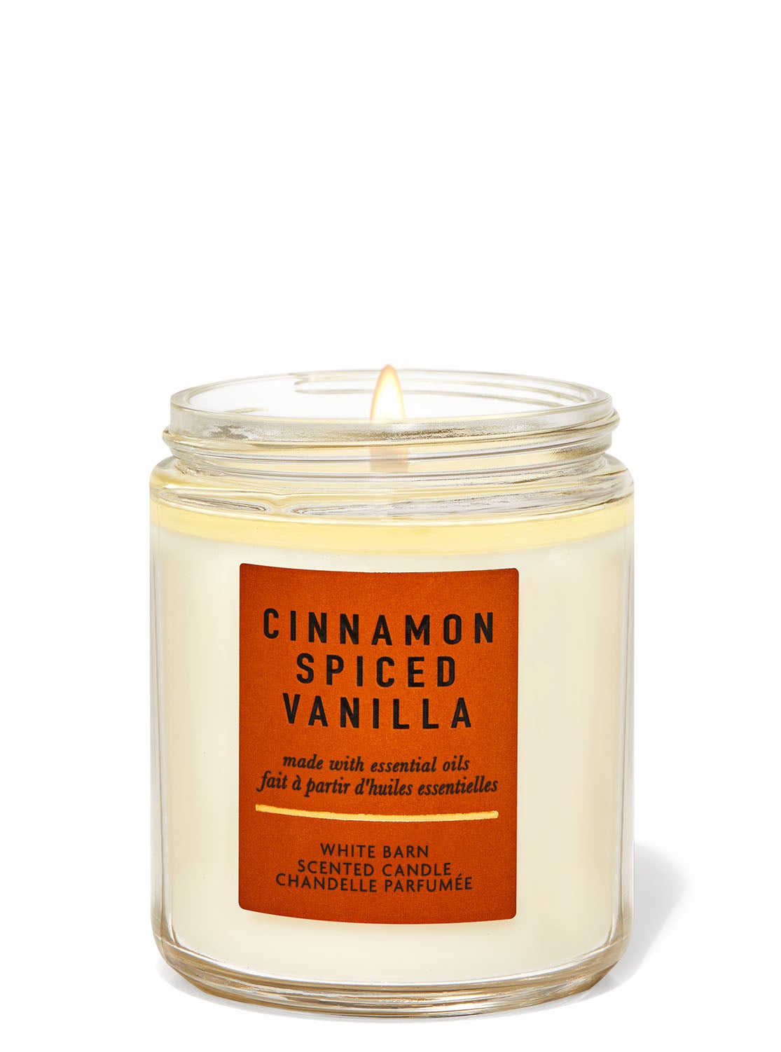 Cinnamon Spiced Vanilla Single Wick Candle Bath and Body Works