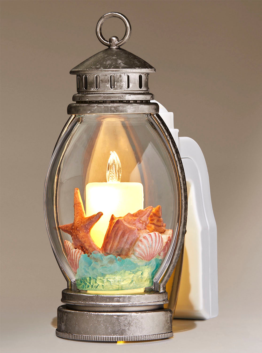 Beach Pillar Candle Nightlight Wallflowers Fragrance Plug Bath and