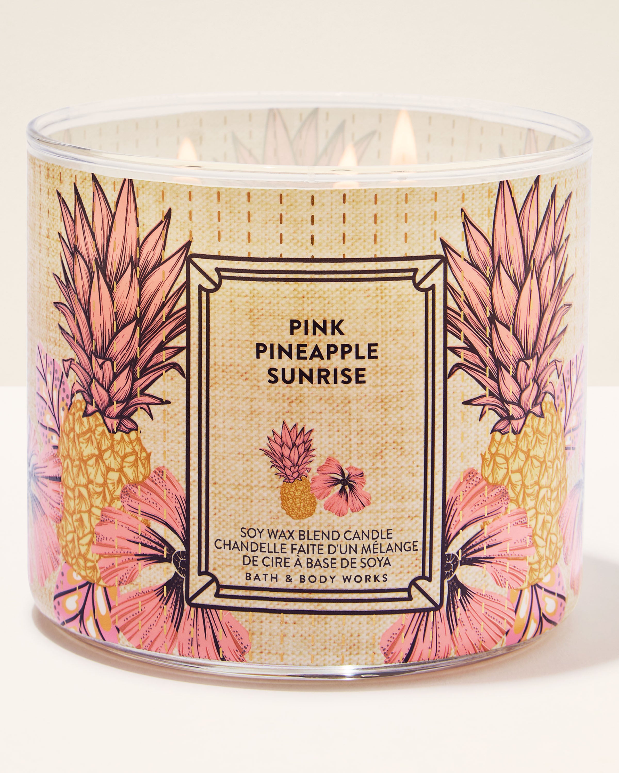 Pink Pineapple Sunrise 3-Wick Candle