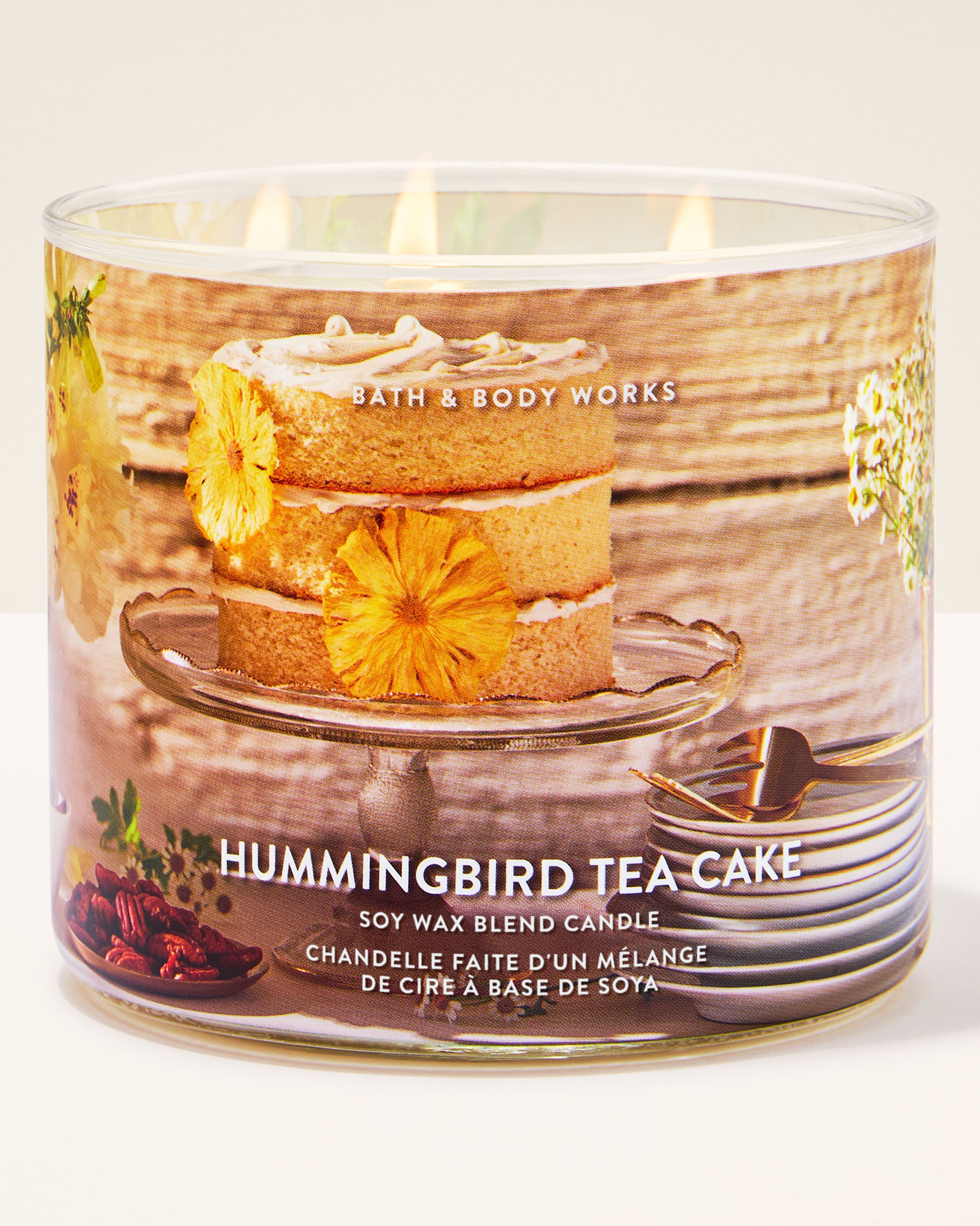Hummingbird Tea Cake 3-Wick Candle