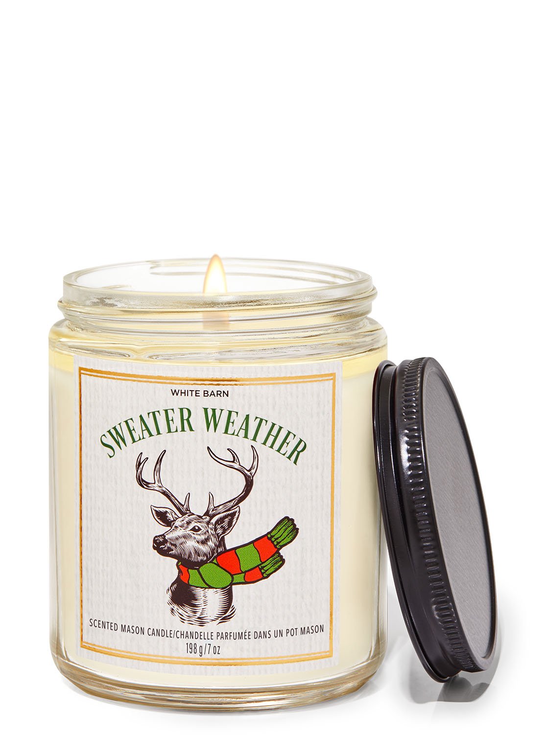 Sweater Weather Mason Single Wick Candle | Bath and Body Works