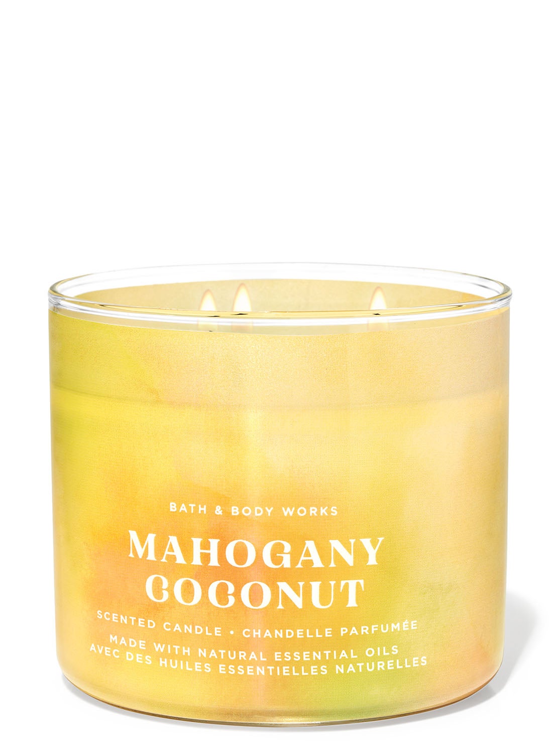 Mahogany Coconut 3Wick Candle Bath and Body Works