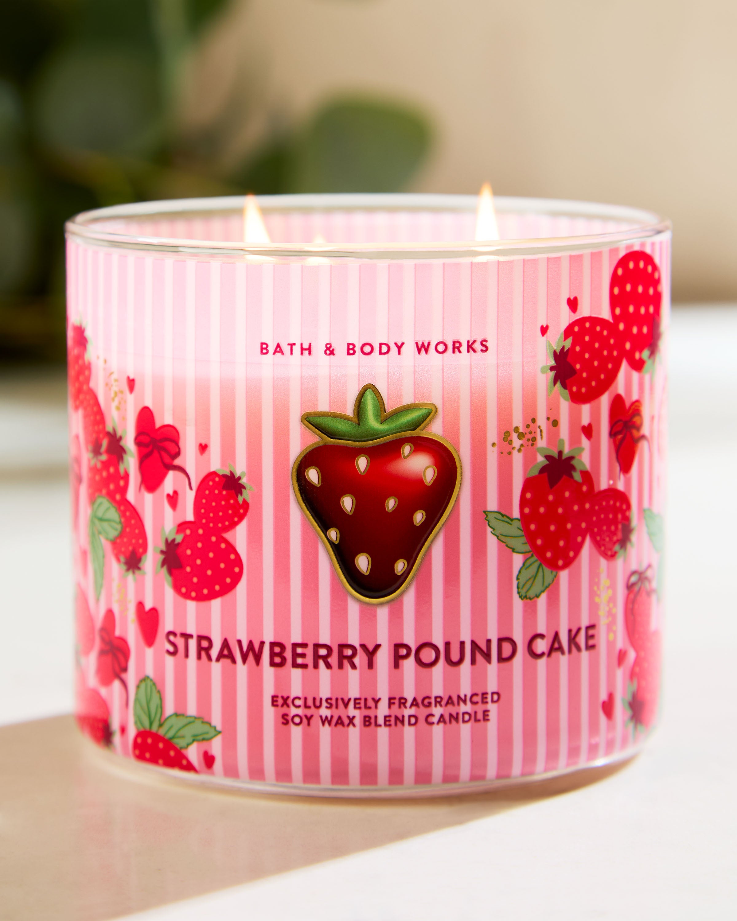 Strawberry Pound Cake 3-Wick Candle