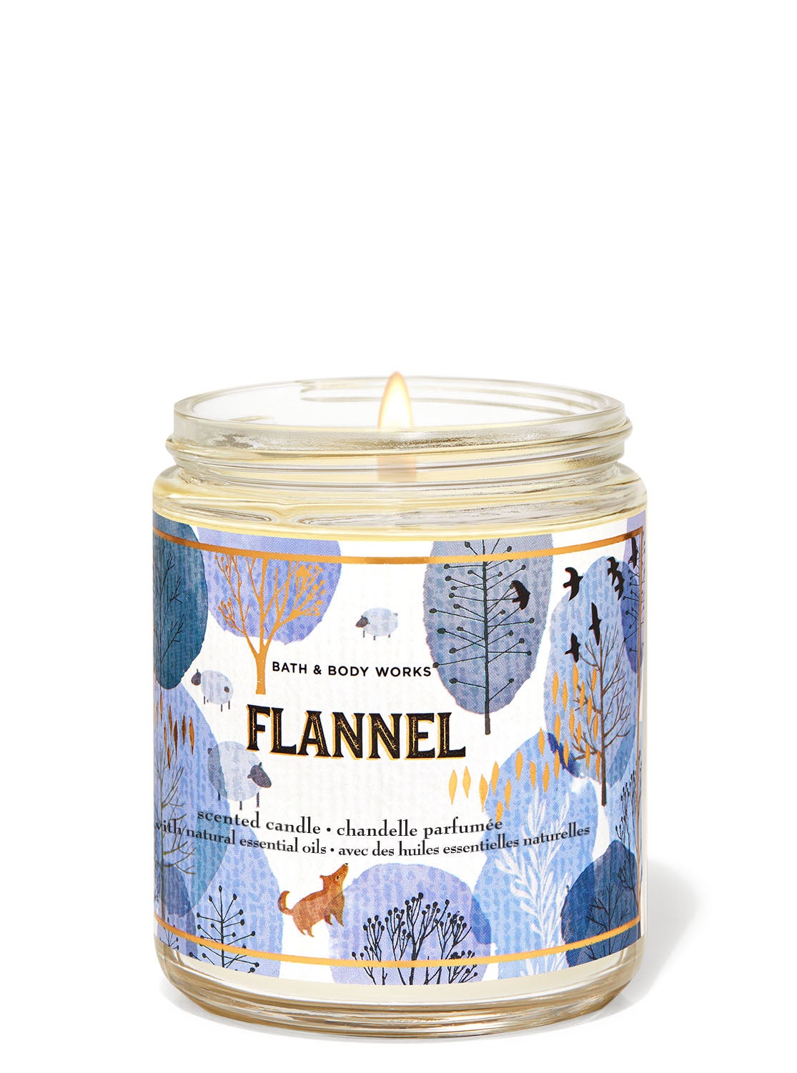 Flannel Single Wick Candle Bath and Body Works