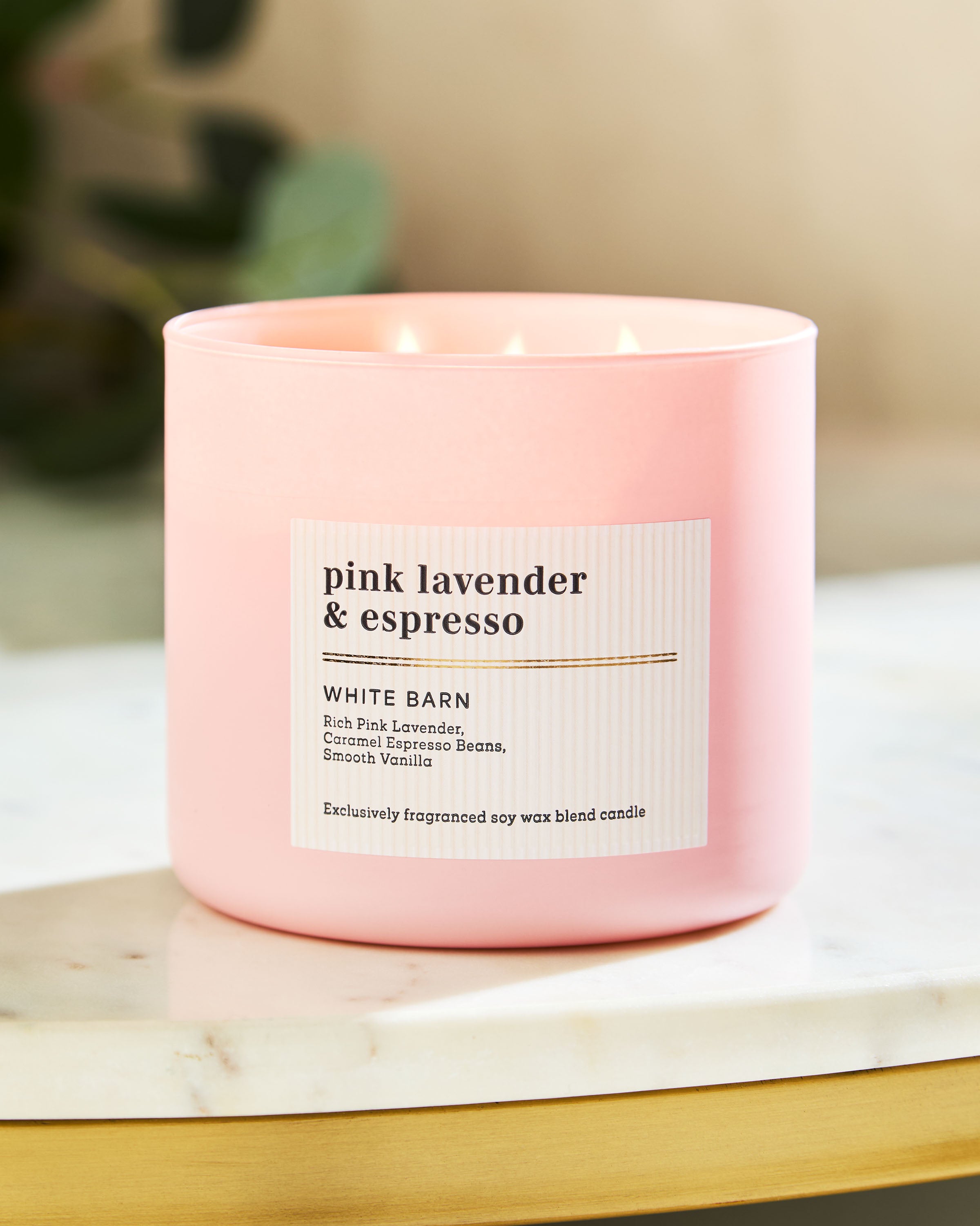 Pink Lavender & Espresso 3-Wick Candle