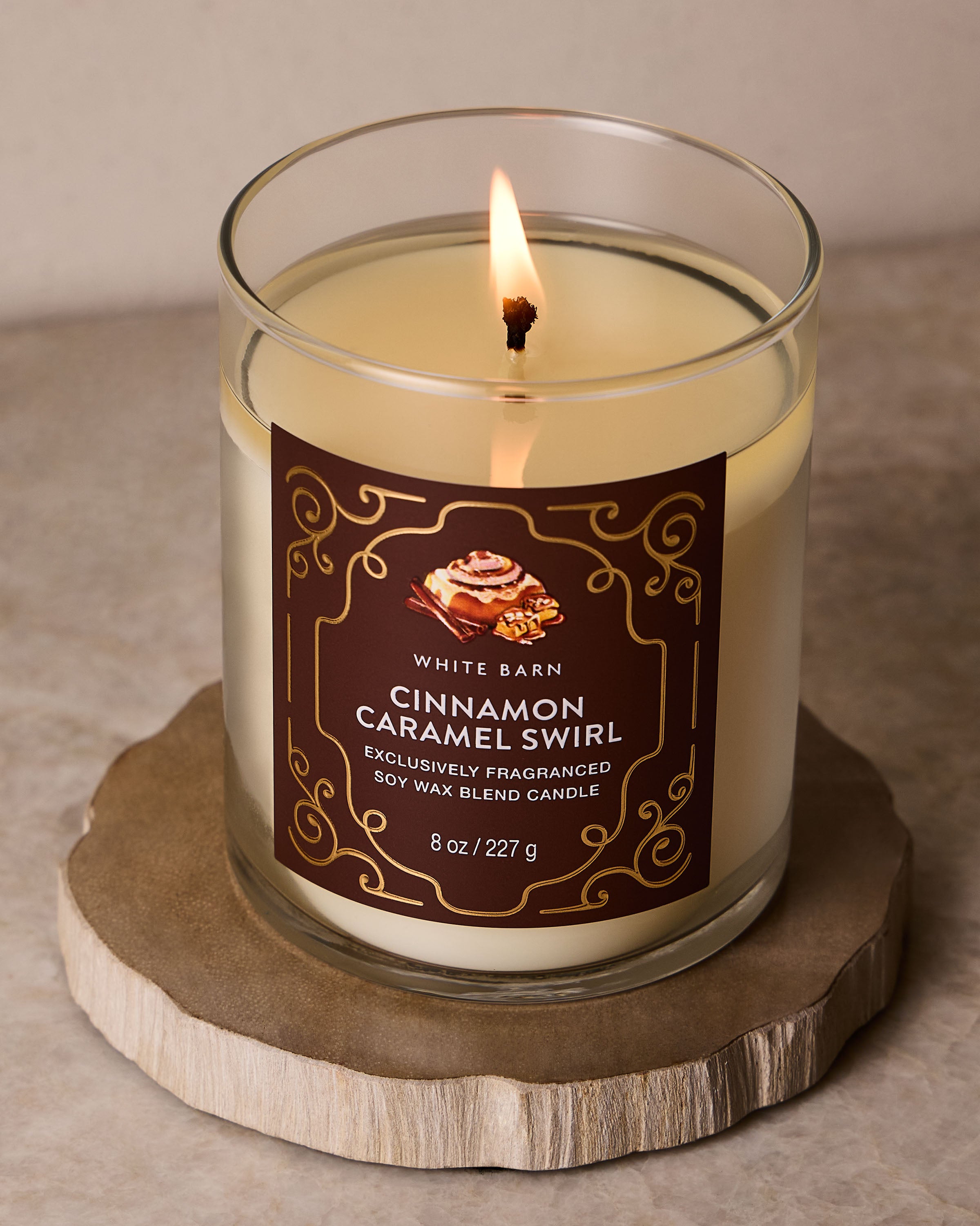Chandelle à une mèche Cinnamon Caramel Swirl
